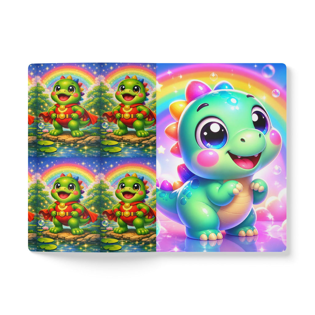 🦖 NanoBuddy Dino™ Kids Mini Notebook — Friendly Bubble Dino (PreK–2nd)