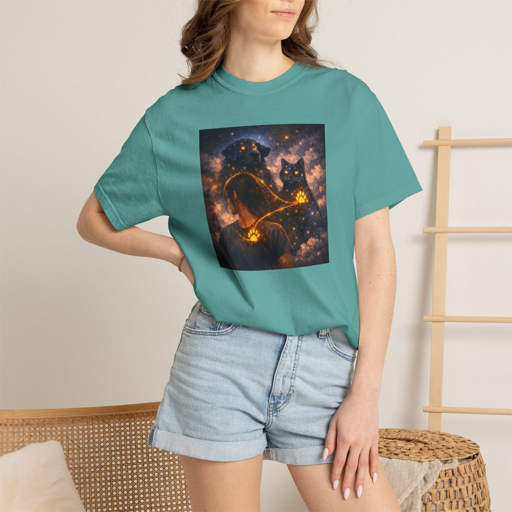 Galaxy Cats T-Shirt — Glowing Cosmic Cat Duo Graphic Tee