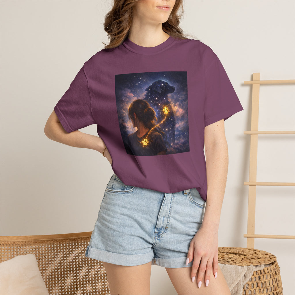 Constellation Lovers T-Shirt — Cosmic Couple Art Tee (Starry Night Embrace)