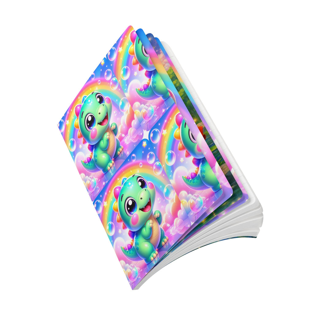 🦖 NanoBuddy Dino™ Kids Mini Notebook — Friendly Bubble Dino (PreK–2nd)