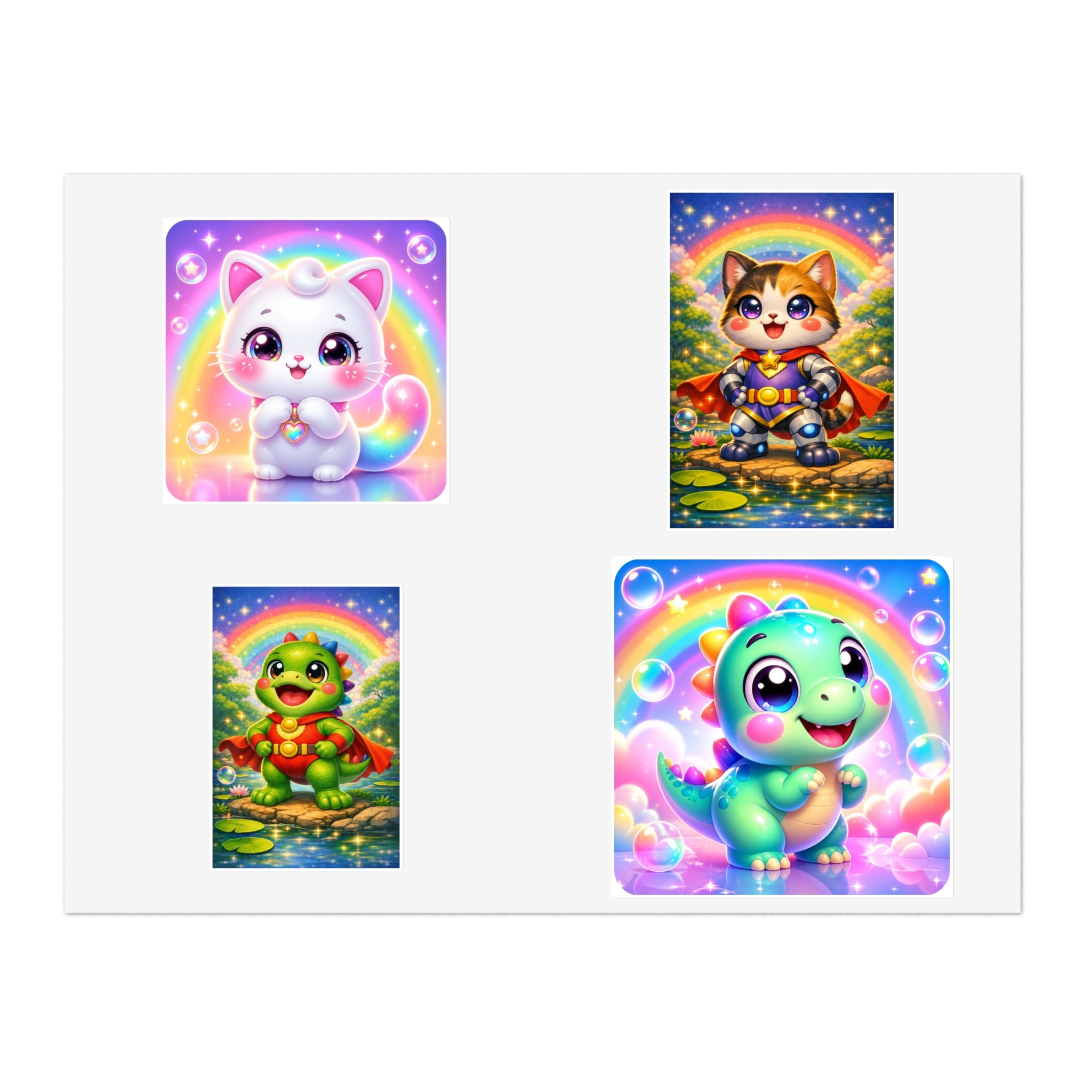 NanoBuddy Cat & Dino Stickers