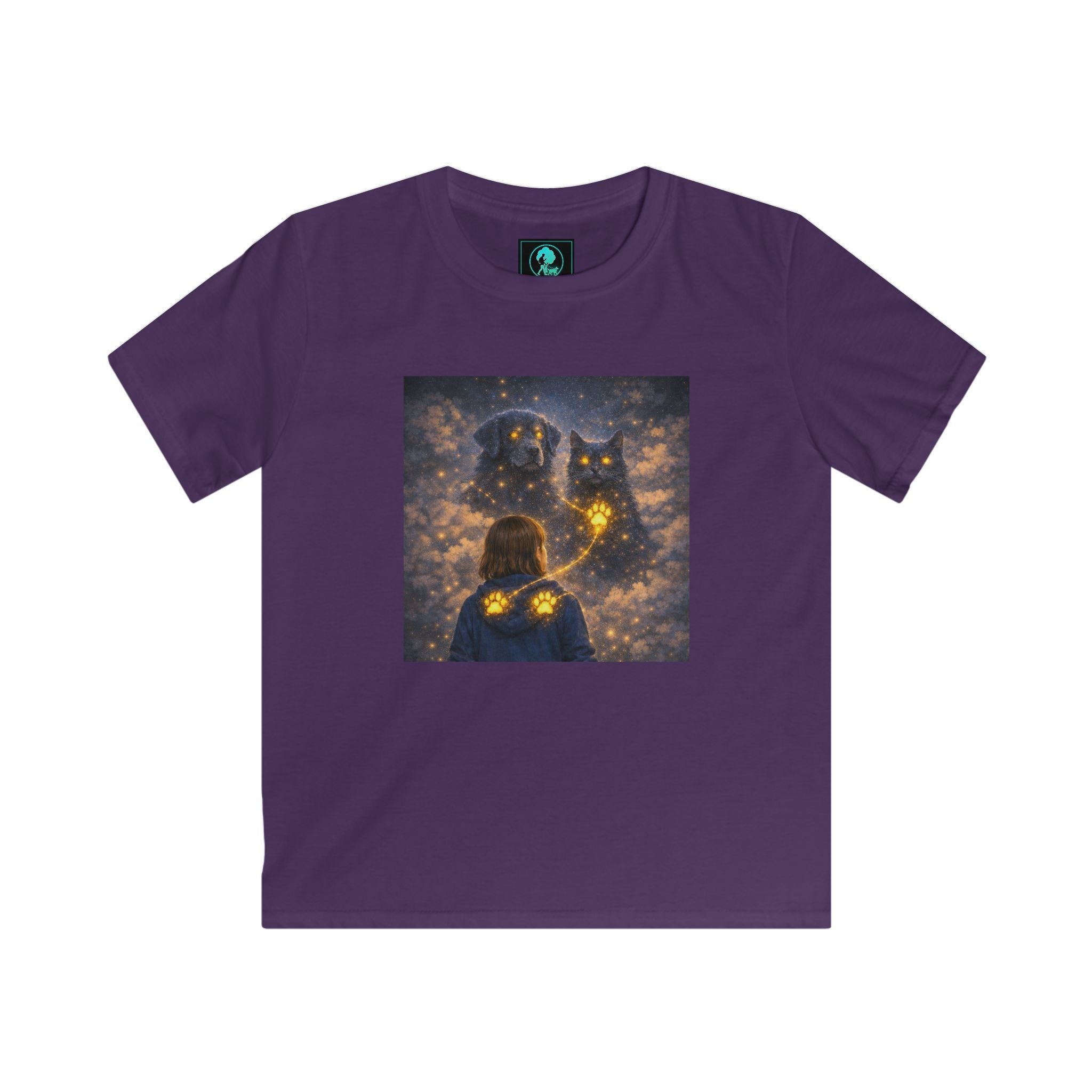 Kids Tee — Magical Night Owl & Girl Glow Design