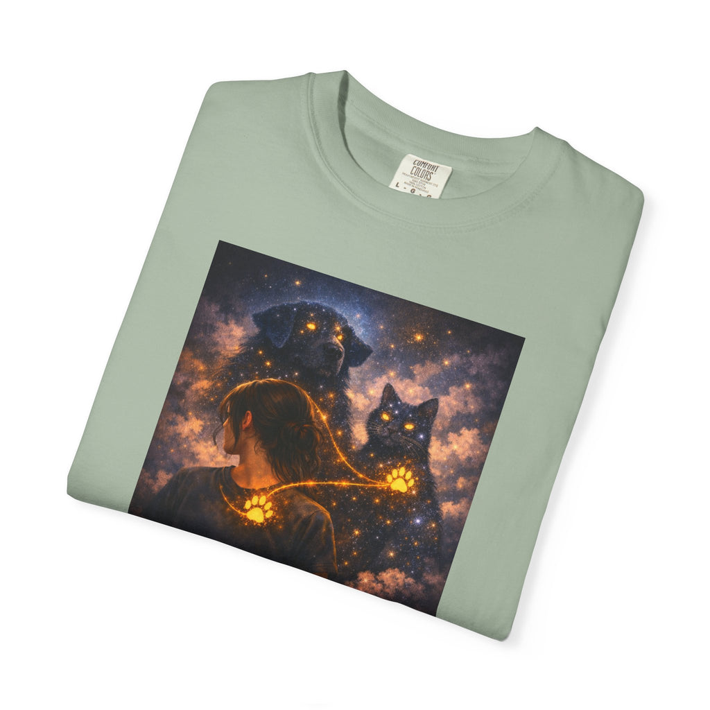 Galaxy Cats T-Shirt — Glowing Cosmic Cat Duo Graphic Tee