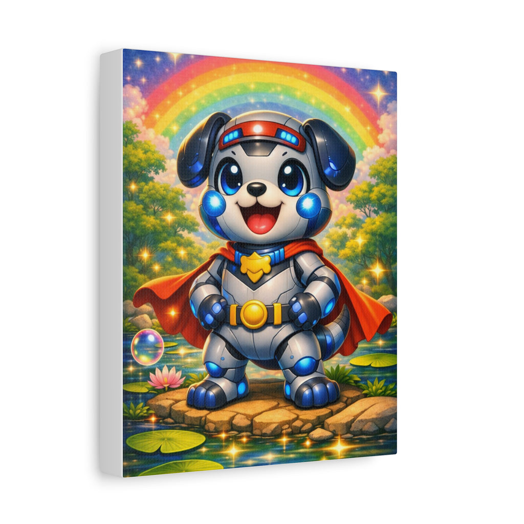 🤖 NanoBuddy Robot Pup™ Kids Wall Art — Futuristic Bubble Pup Print (8×10)