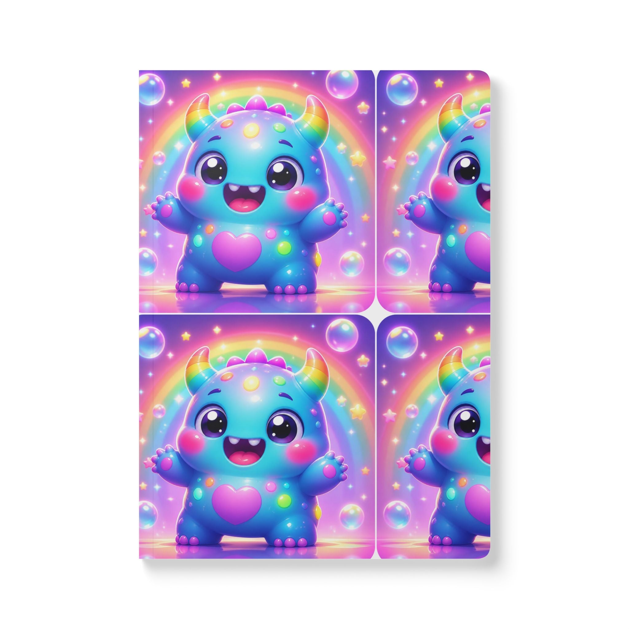 👾 NanoBuddy Monster™ Kids Mini Notebook — Friendly Bubble Monster (PreK–2nd)