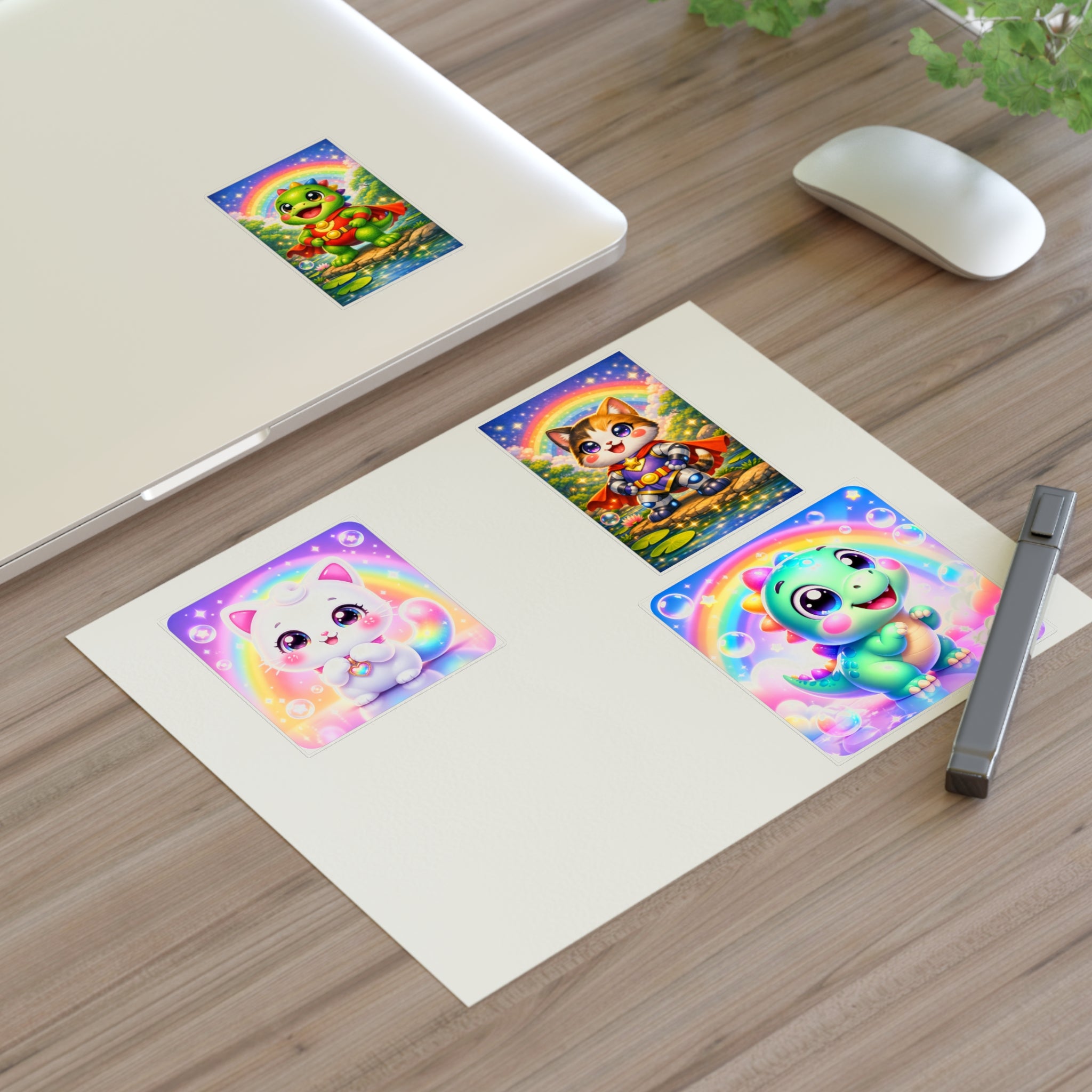 NanoBuddy Cat & Dino Stickers