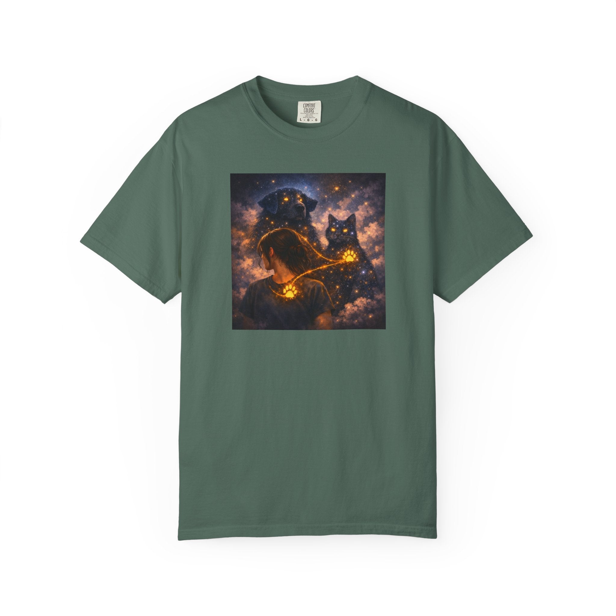 Galaxy Cats T-Shirt — Glowing Cosmic Cat Duo Graphic Tee