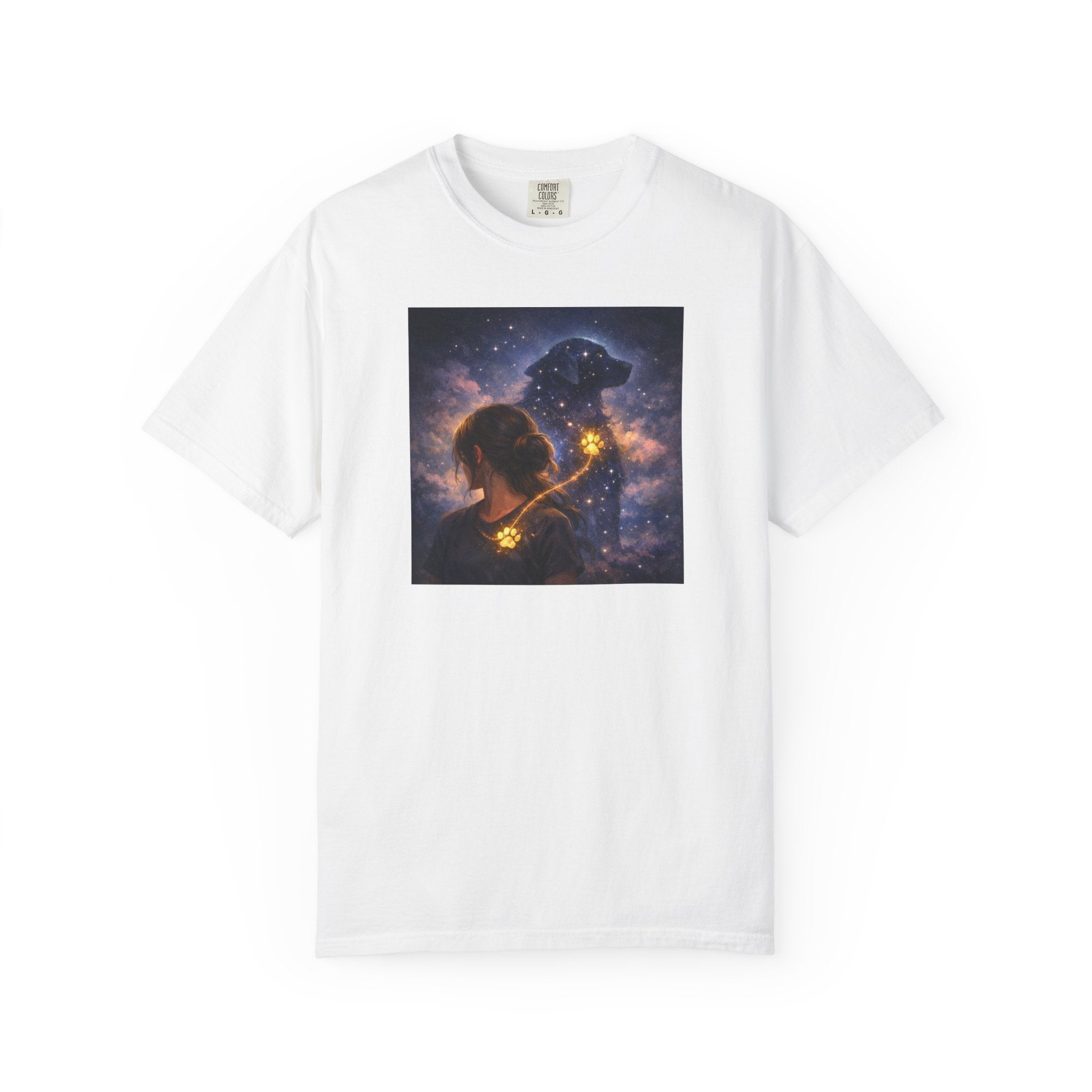 Constellation Lovers T-Shirt — Cosmic Couple Art Tee (Starry Night Embrace)