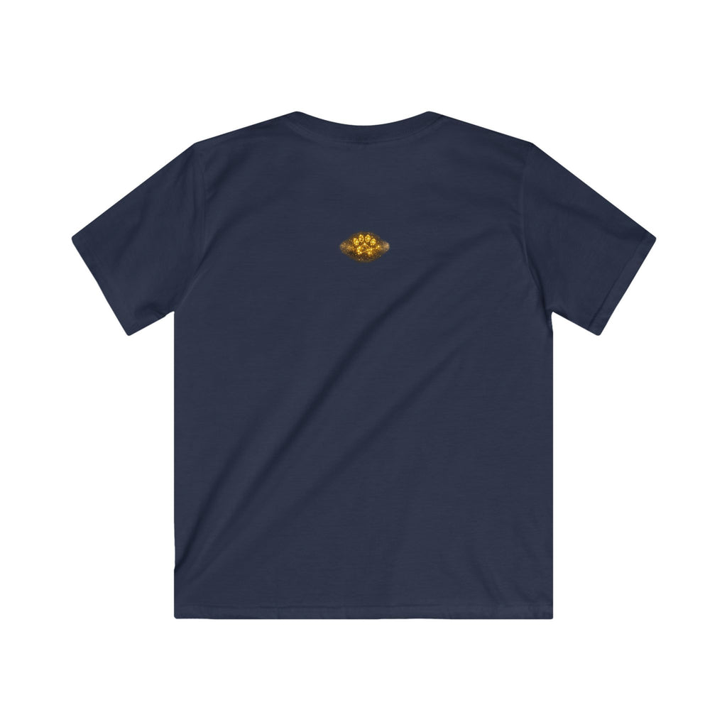 Kids T‑Shirt — Magical Night Cat with Glowing Firefly Heart