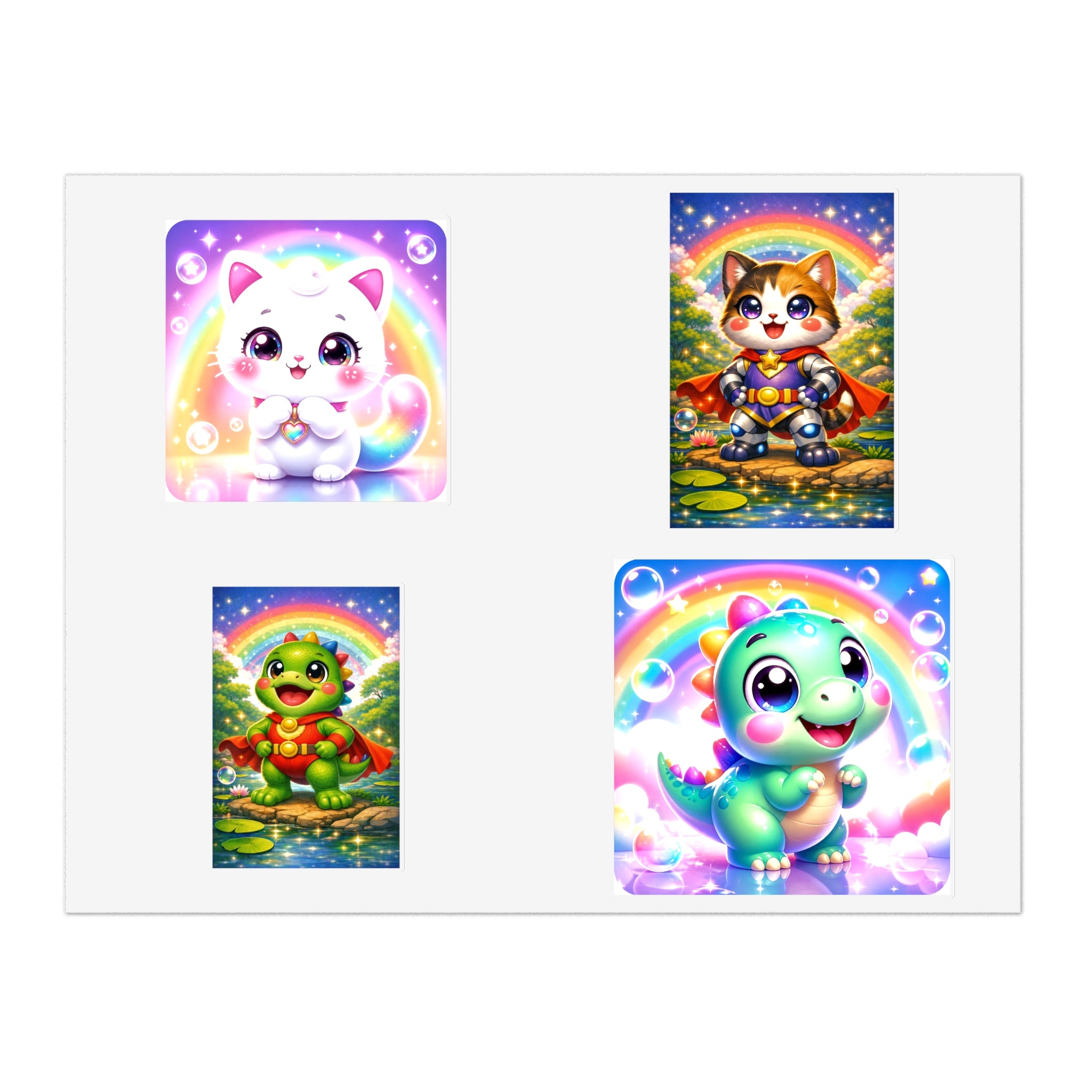 NanoBuddy Cat & Dino Stickers