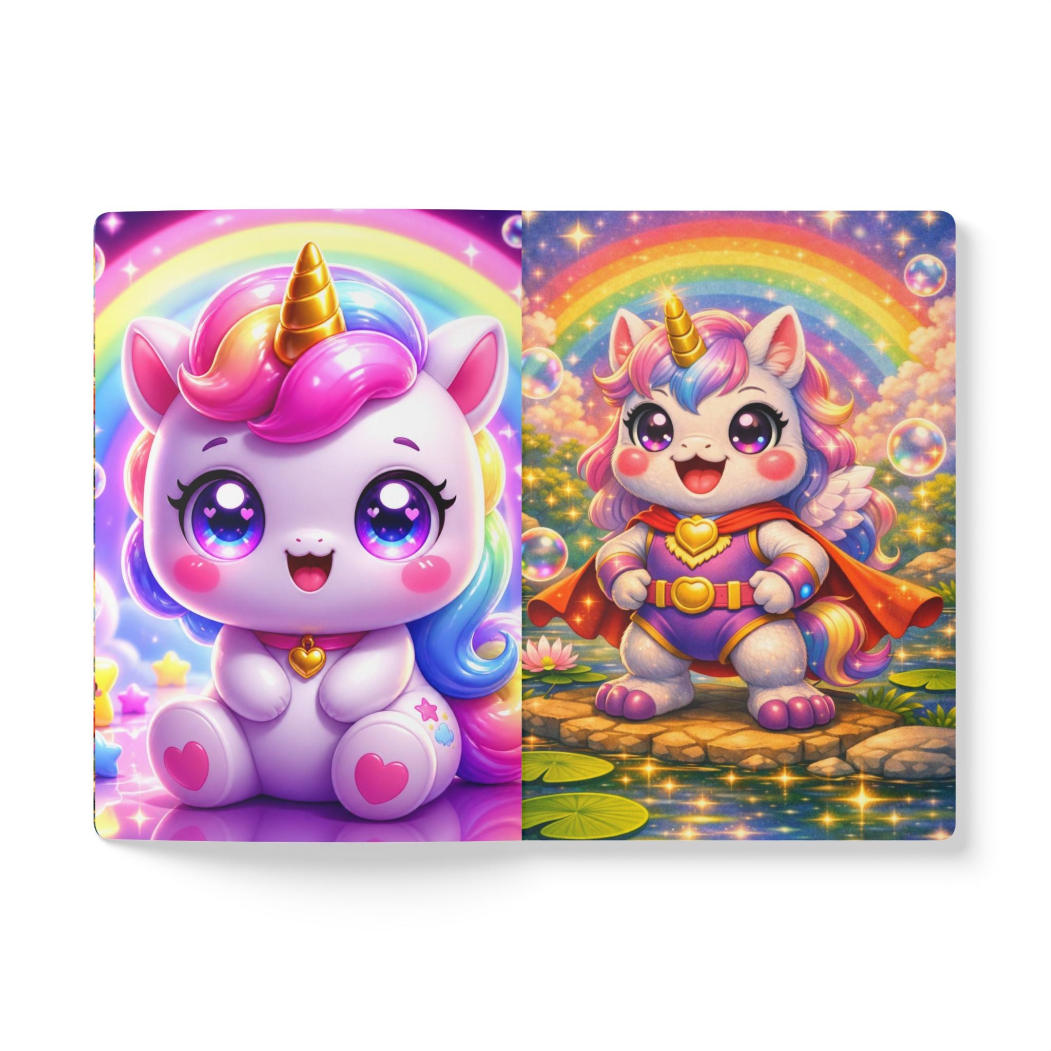 🦄 NanoBuddy Unicorn™ Kids Mini Notebook — Magical Bubble Unicorn (PreK–2nd)