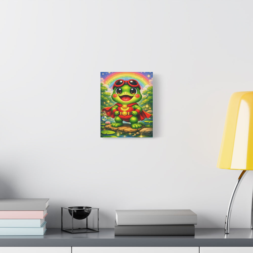 🐸 NanoBuddy Frog™ Kids Wall Art — Kawaii Bubble Frog Print (8×10)
