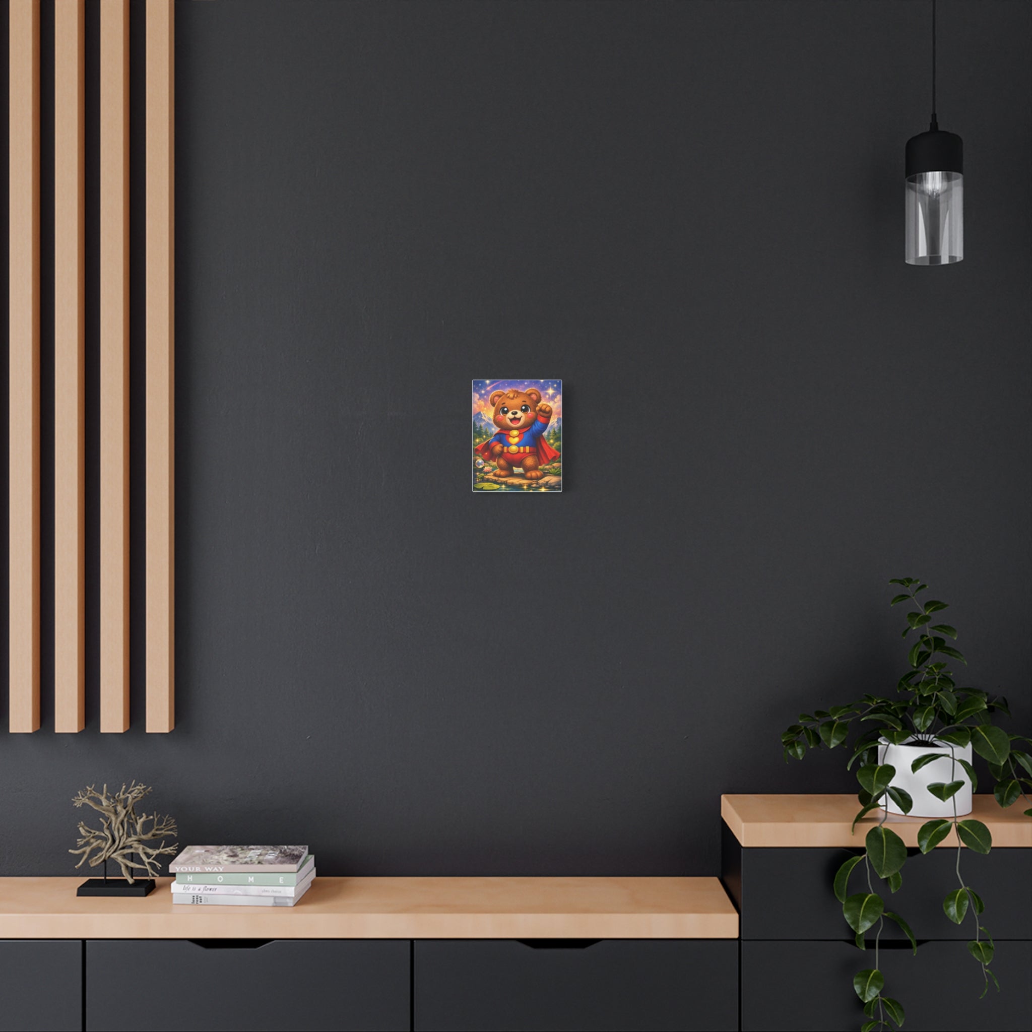🧸 NanoBuddy Bear™ Wall Art — Cozy Bubble Bear Print (8×10)