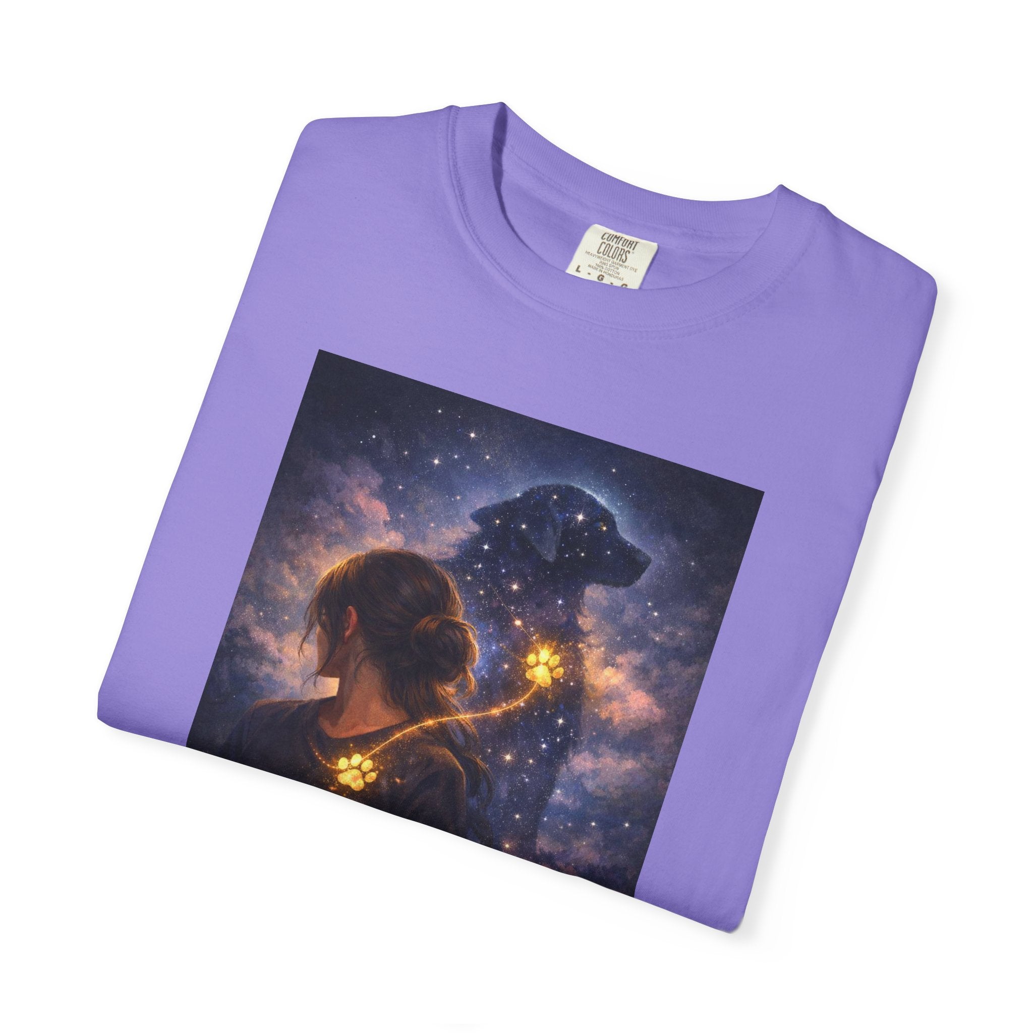 Constellation Lovers T-Shirt — Cosmic Couple Art Tee (Starry Night Embrace)