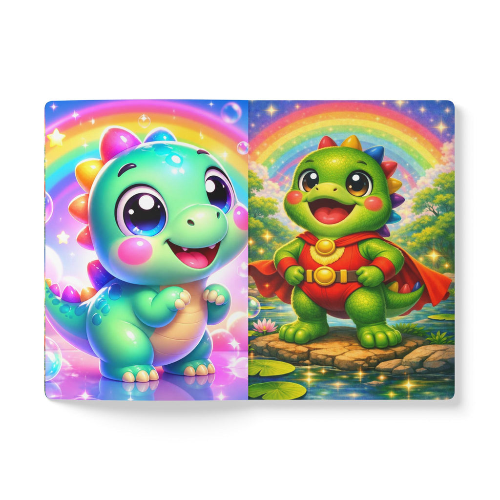 🦖 NanoBuddy Dino™ Kids Mini Notebook — Friendly Bubble Dino (PreK–2nd)