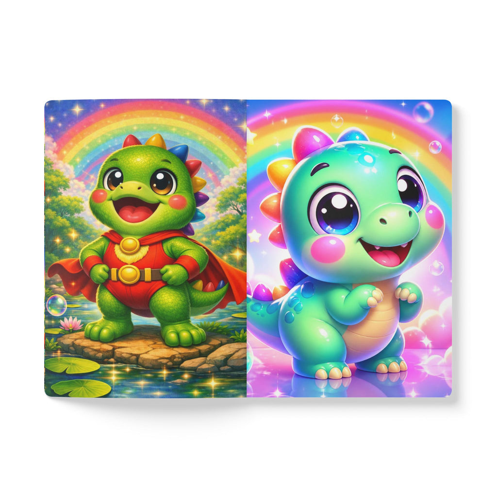 🦖 NanoBuddy Dino™ Kids Mini Notebook — Friendly Bubble Dino (PreK–2nd)