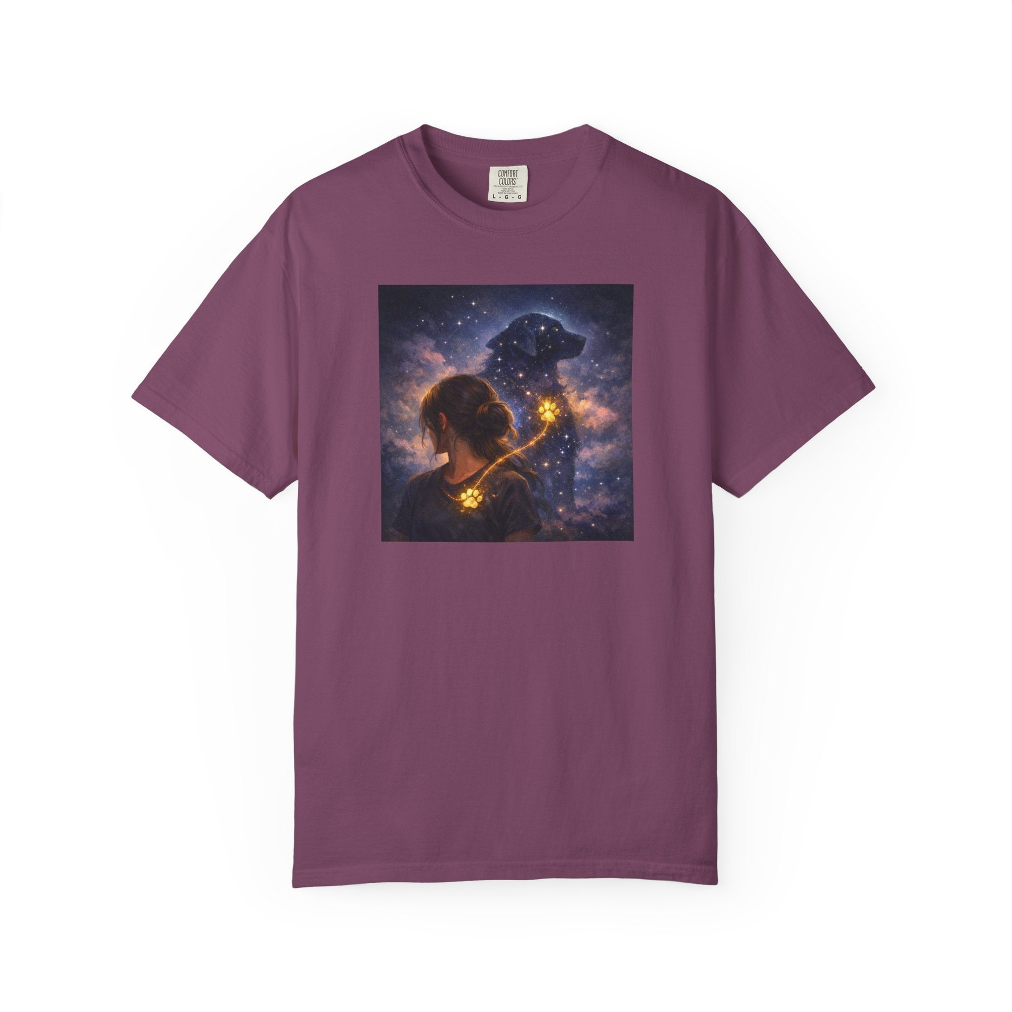 Constellation Lovers T-Shirt — Cosmic Couple Art Tee (Starry Night Embrace)