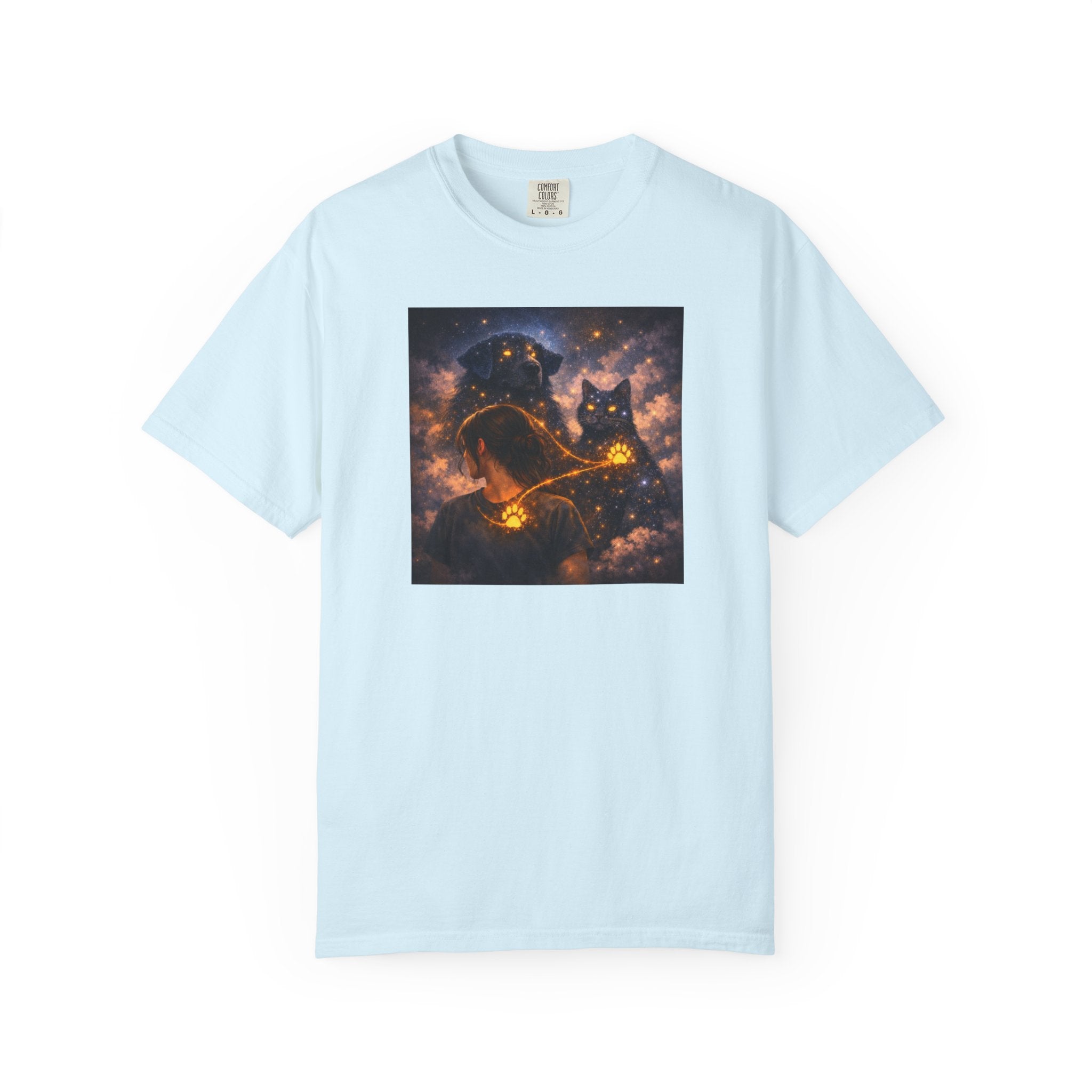 Galaxy Cats T-Shirt — Glowing Cosmic Cat Duo Graphic Tee