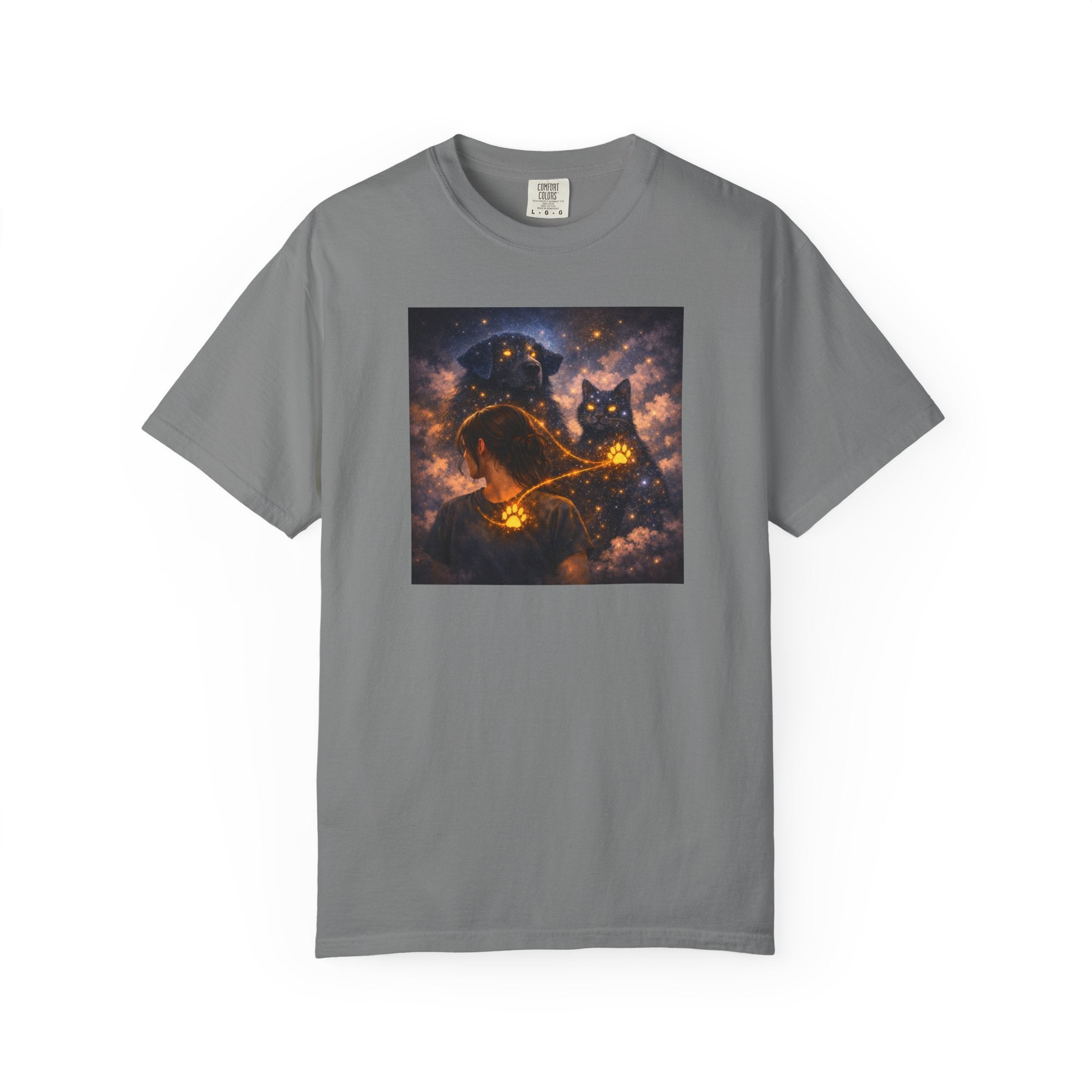 Galaxy Cats T-Shirt — Glowing Cosmic Cat Duo Graphic Tee