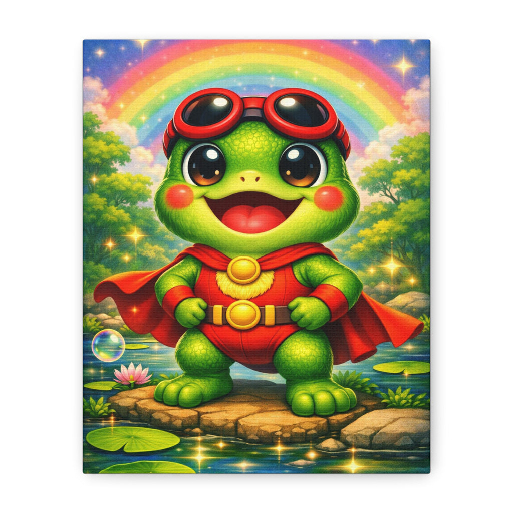 🐸 NanoBuddy Frog™ Kids Wall Art — Kawaii Bubble Frog Print (8×10)