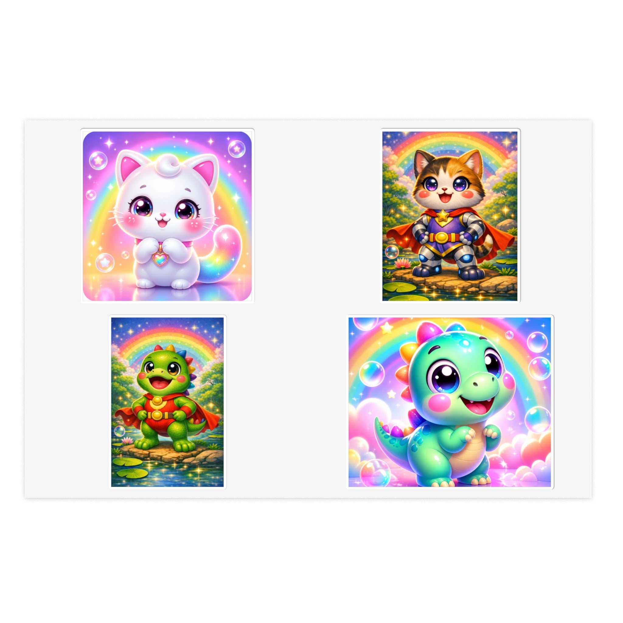 NanoBuddy Cat & Dino Stickers