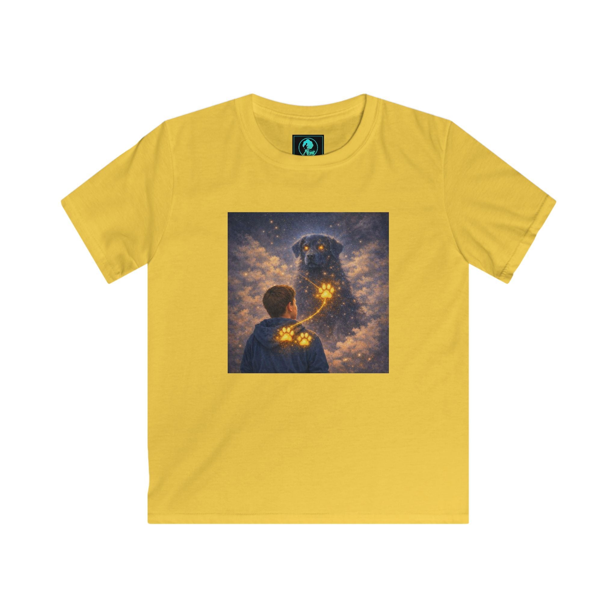 Kids Cosmic Dog Tee — Starry Night Pet Bond Youth T-Shirt