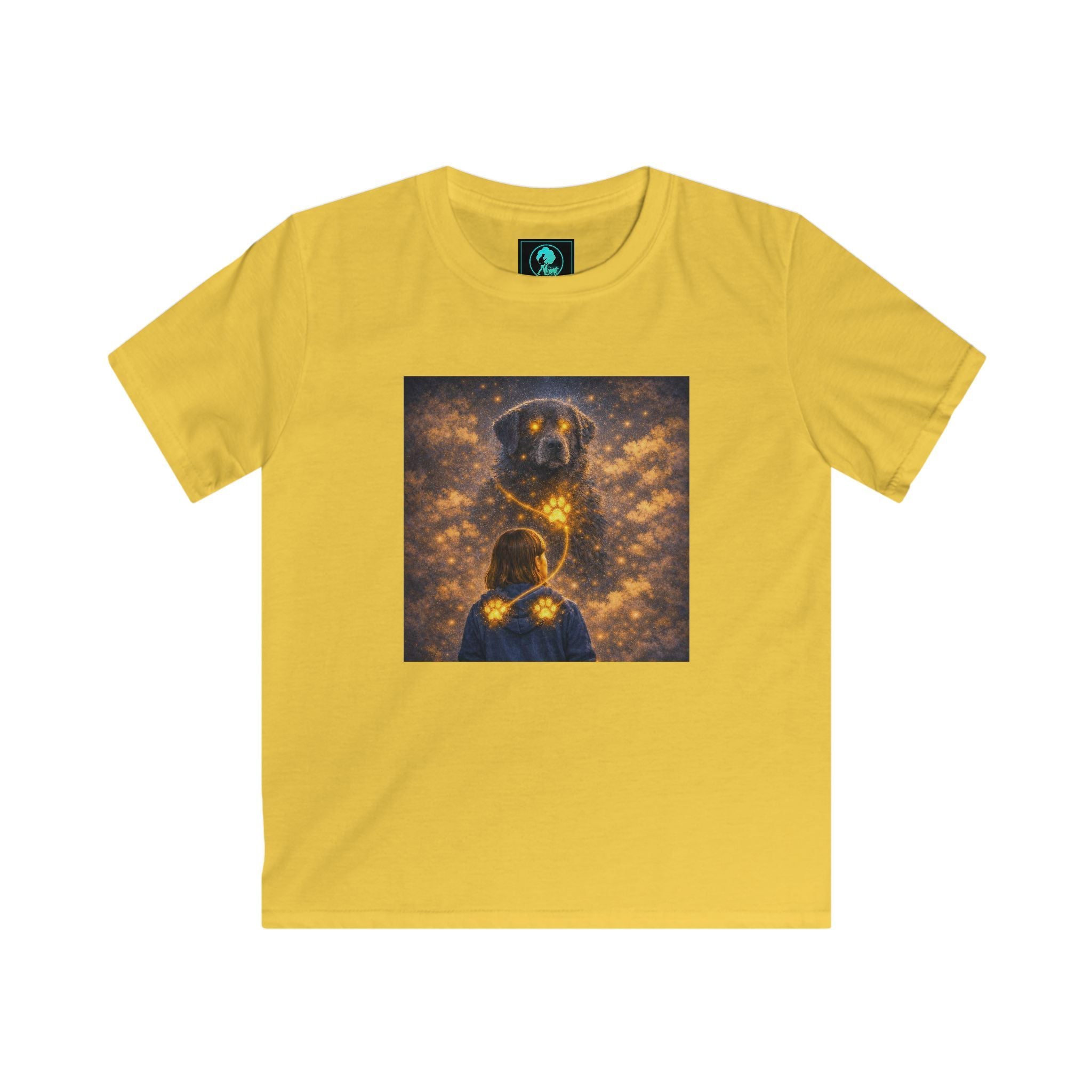 Kids T‑Shirt - Golden Firefly Night Illustration (Child Tee)