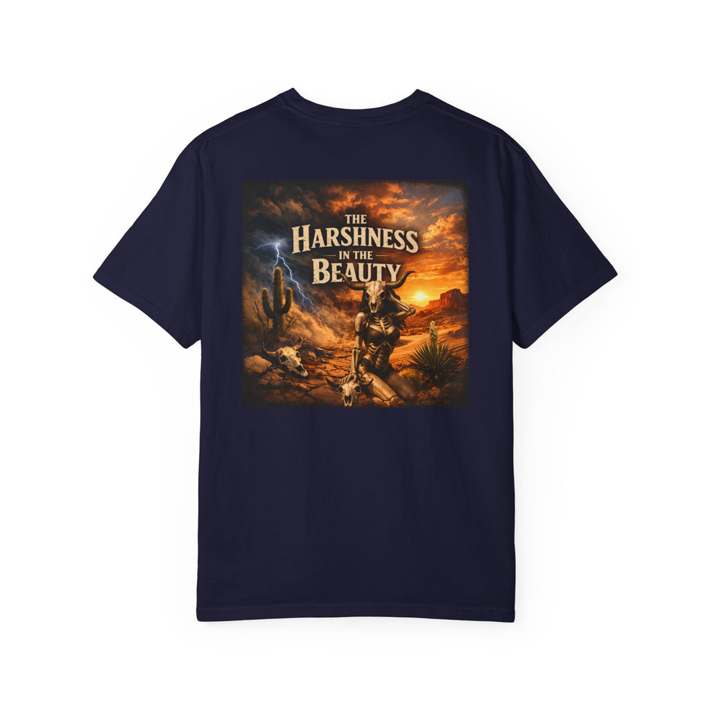 T-Shirt — "The Harshness in the Beauty" Desert Sunset Graphic Tee