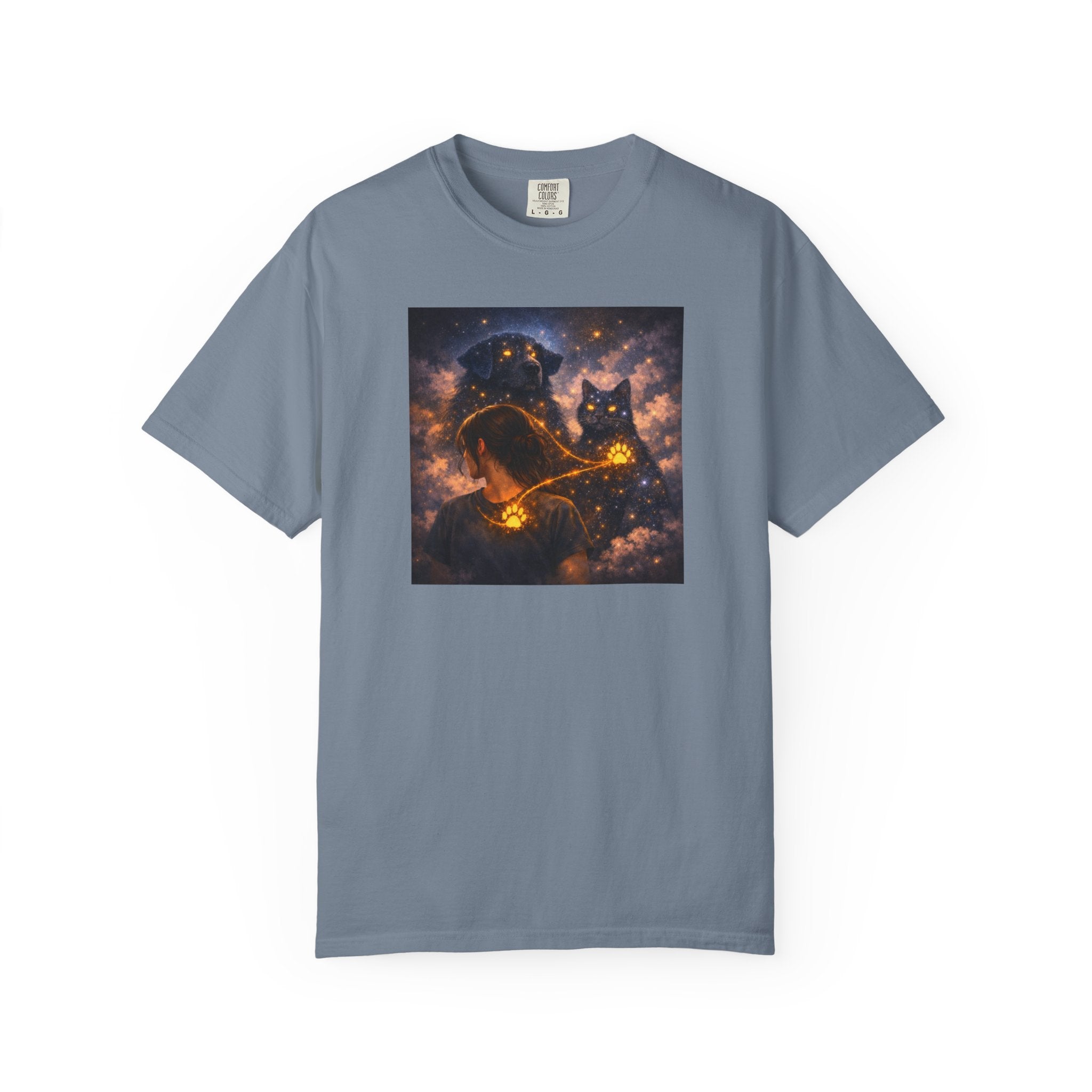 Galaxy Cats T-Shirt — Glowing Cosmic Cat Duo Graphic Tee