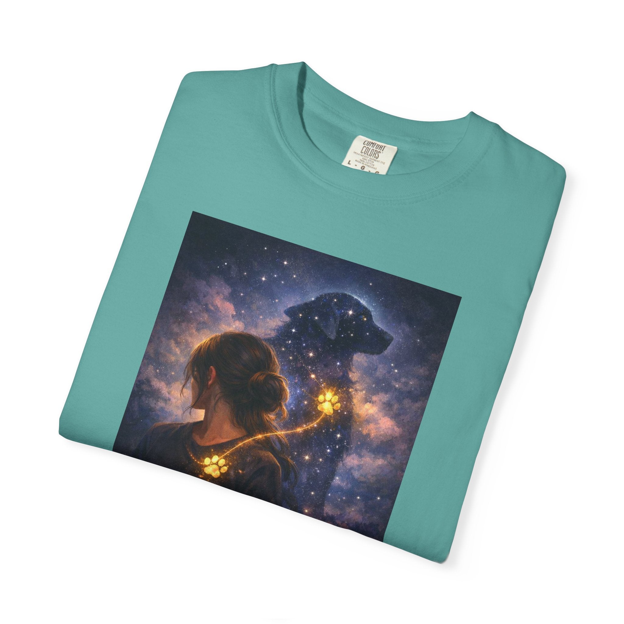 Constellation Lovers T-Shirt — Cosmic Couple Art Tee (Starry Night Embrace)