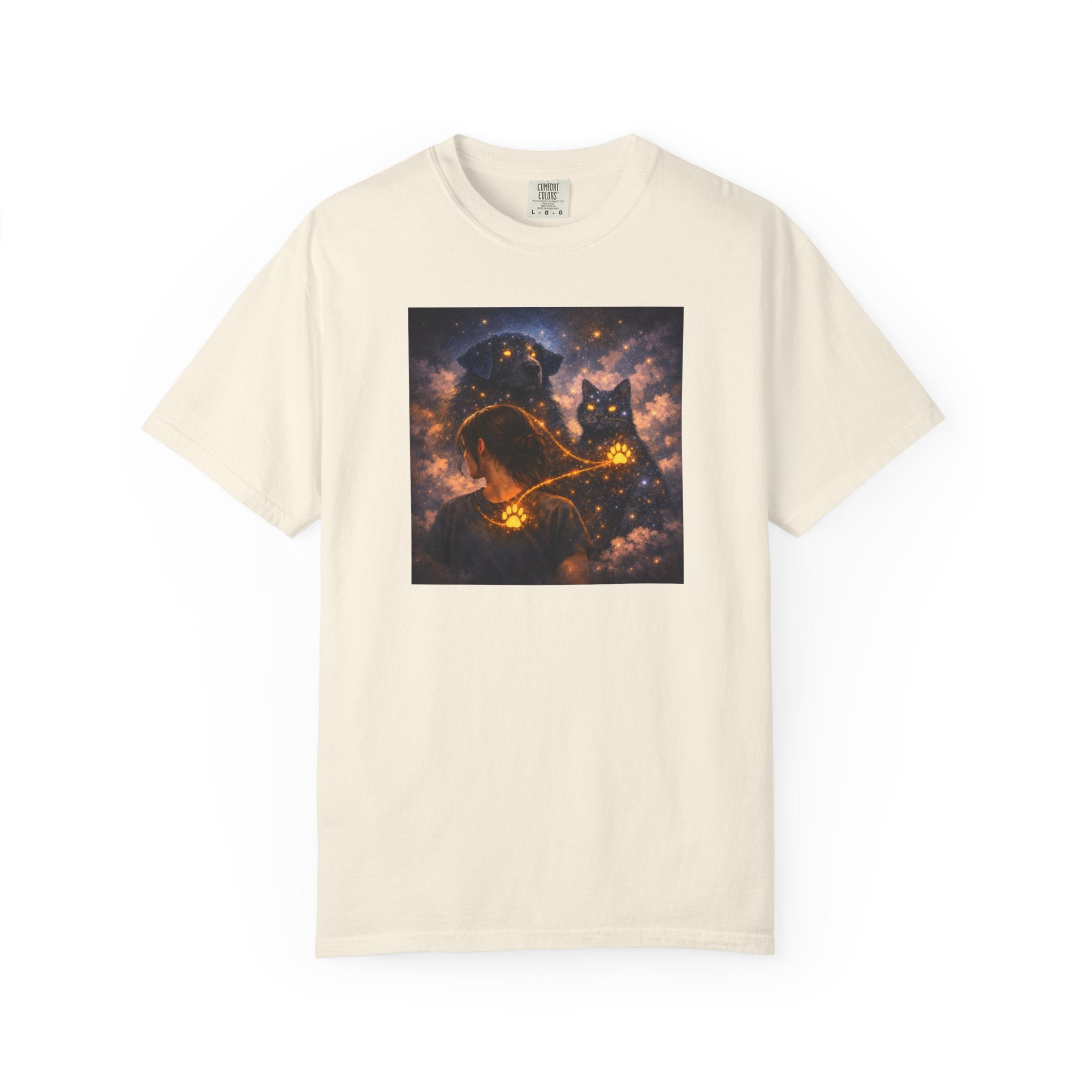 Galaxy Cats T-Shirt — Glowing Cosmic Cat Duo Graphic Tee