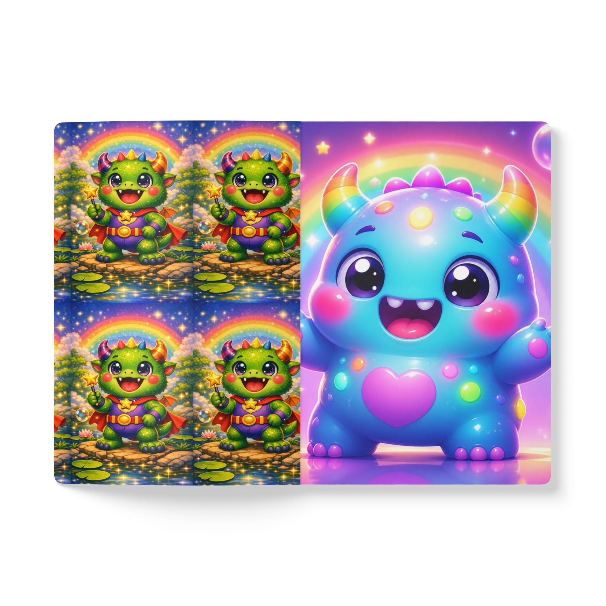 👾 NanoBuddy Monster™ Kids Mini Notebook — Friendly Bubble Monster (PreK–2nd)