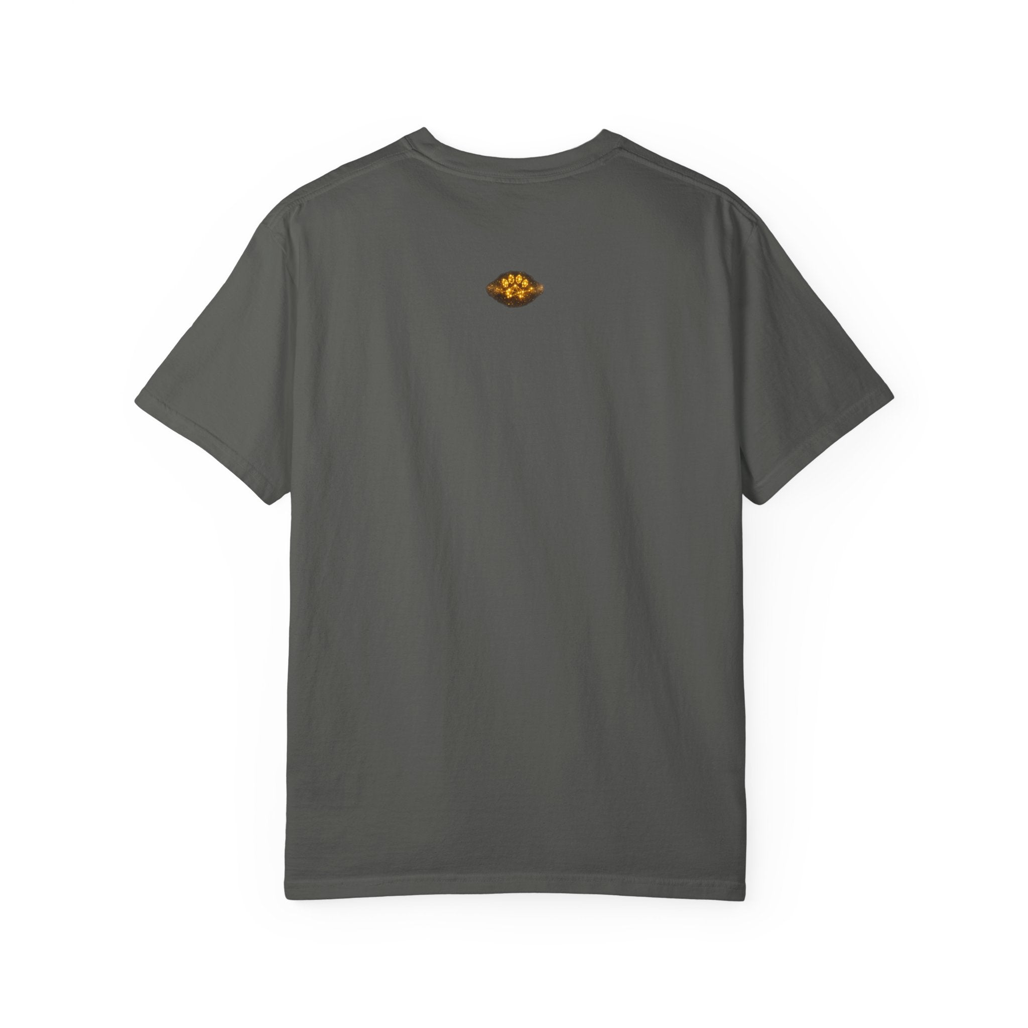 Glowing Paw Cats T-Shirt — Mystical Night Cats with Illuminated Pawprint Design