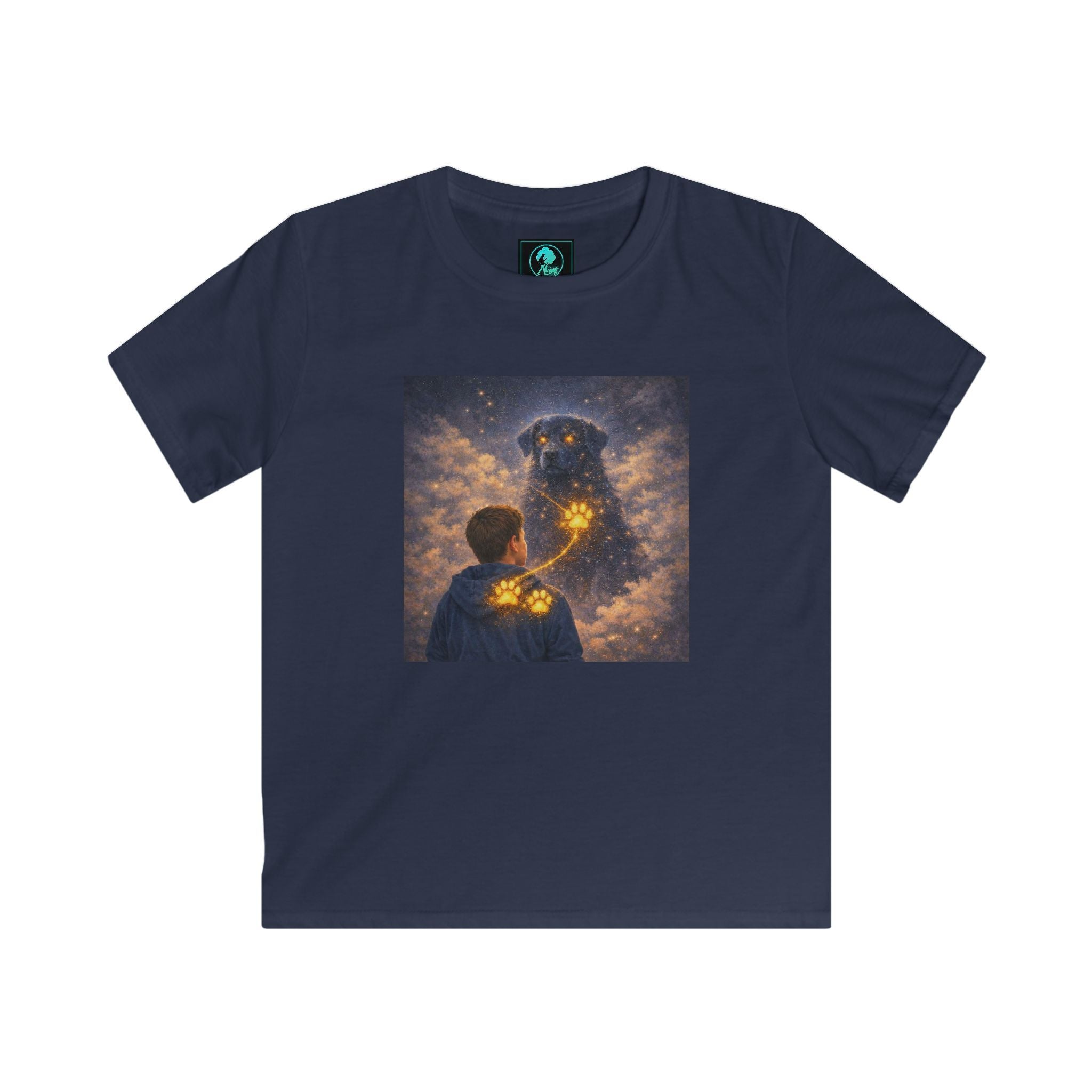 Kids Cosmic Dog Tee — Starry Night Pet Bond Youth T-Shirt