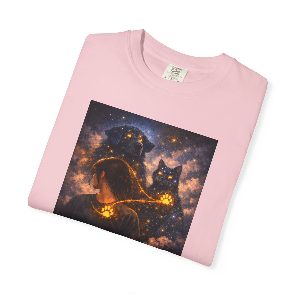 Galaxy Cats T-Shirt — Glowing Cosmic Cat Duo Graphic Tee
