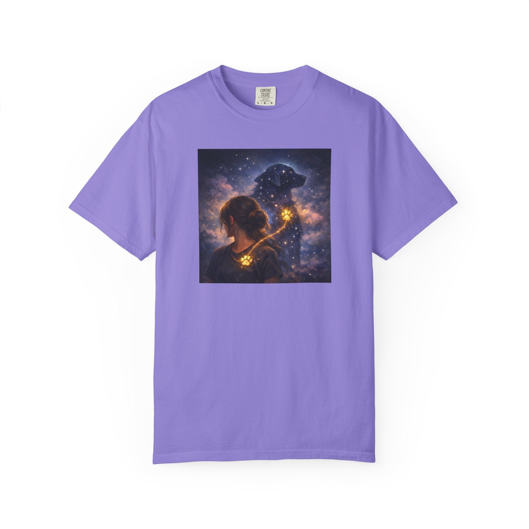 Constellation Lovers T-Shirt — Cosmic Couple Art Tee (Starry Night Embrace)
