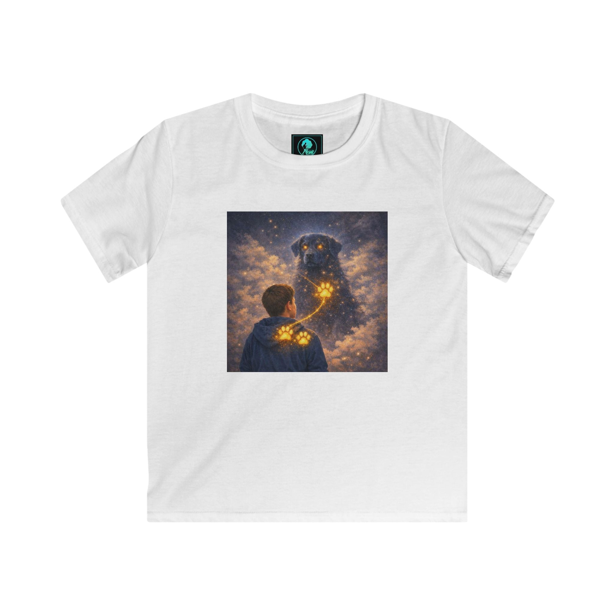 Kids Cosmic Dog Tee — Starry Night Pet Bond Youth T-Shirt