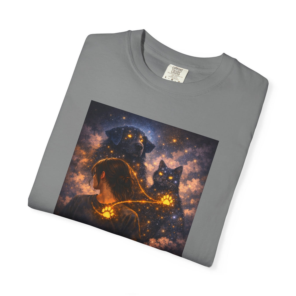Galaxy Cats T-Shirt — Glowing Cosmic Cat Duo Graphic Tee