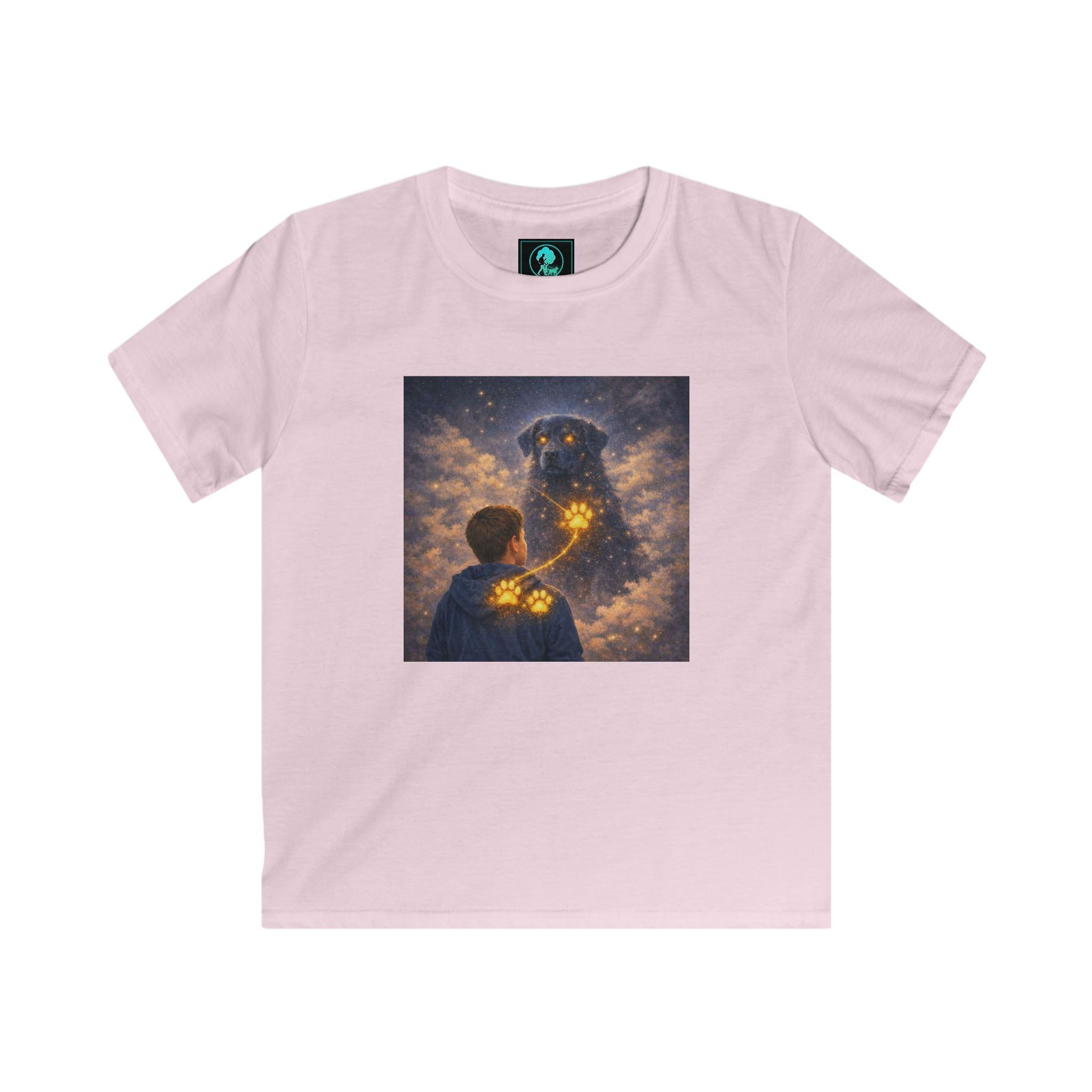 Kids Cosmic Dog Tee — Starry Night Pet Bond Youth T-Shirt