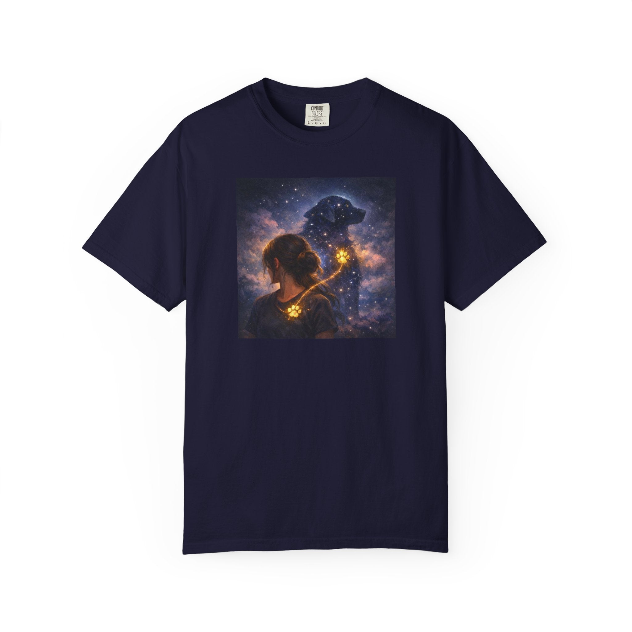 Constellation Lovers T-Shirt — Cosmic Couple Art Tee (Starry Night Embrace)