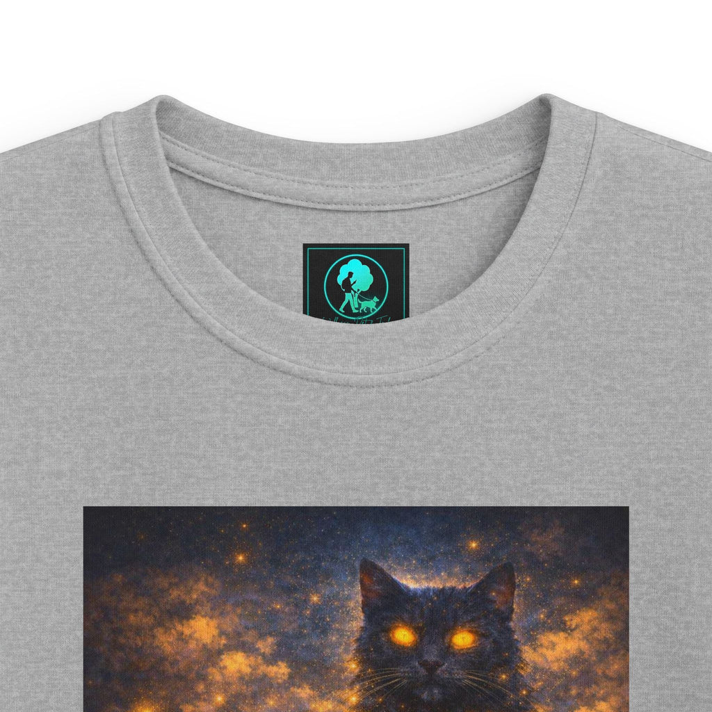 Kids T-Shirt – Magical Cat Nightlight Design (Girl with Firefly Heart)