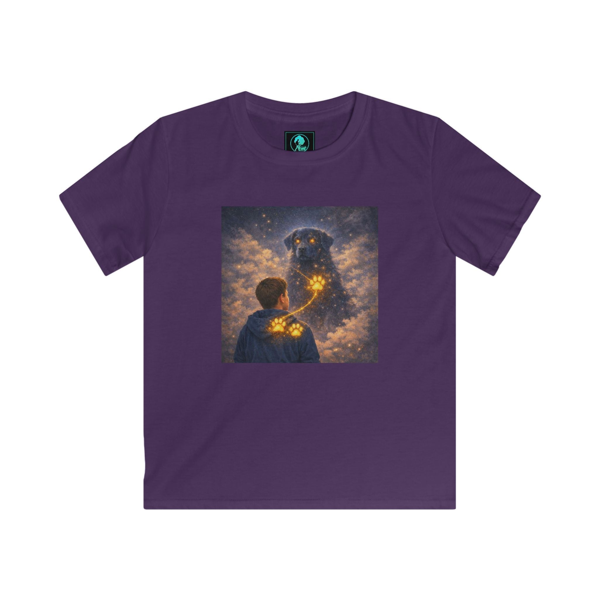 Kids Cosmic Dog Tee — Starry Night Pet Bond Youth T-Shirt