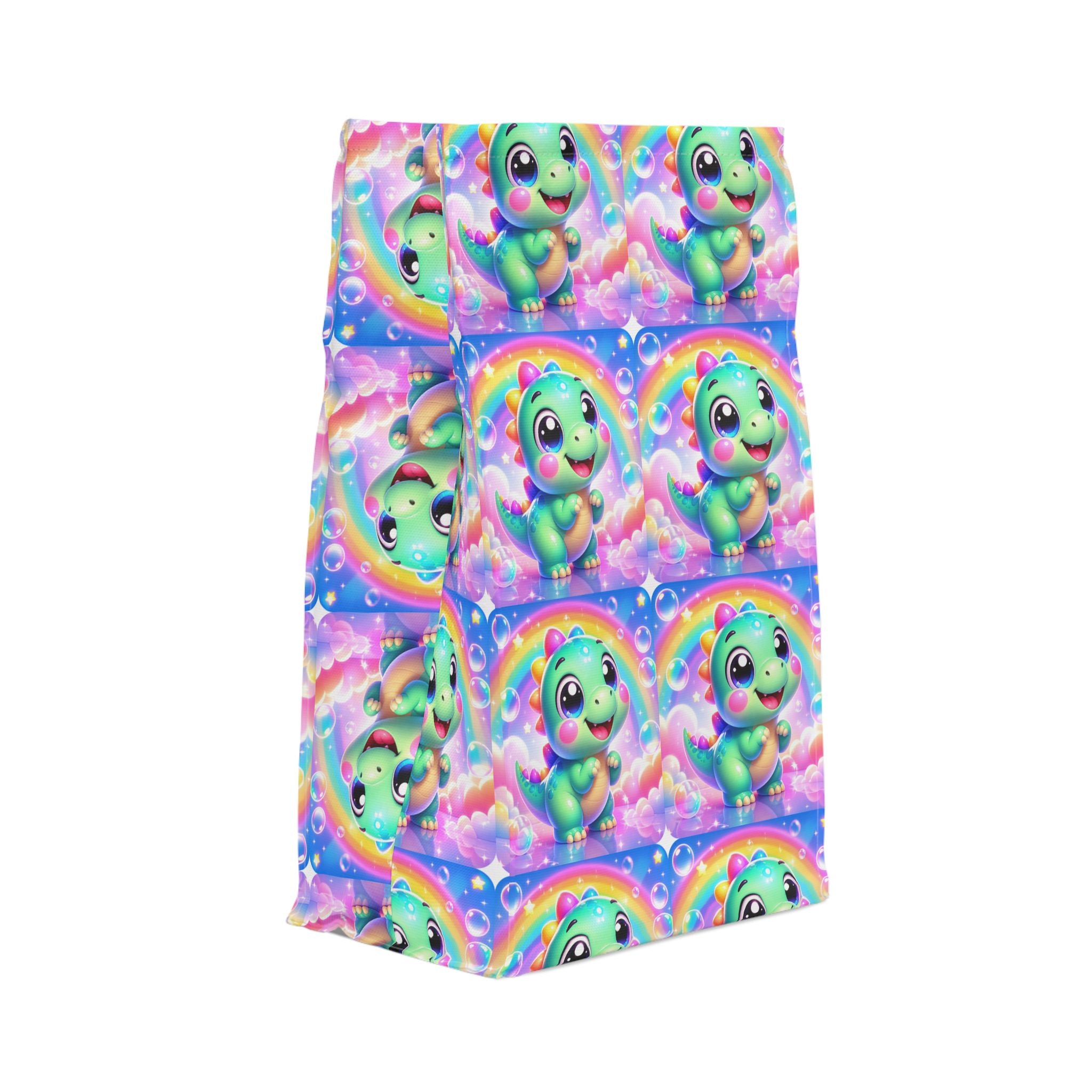🦖 NanoBuddy Dino™ Kids Lunch Bag — Friendly Bubble Dino (PreK–2nd)