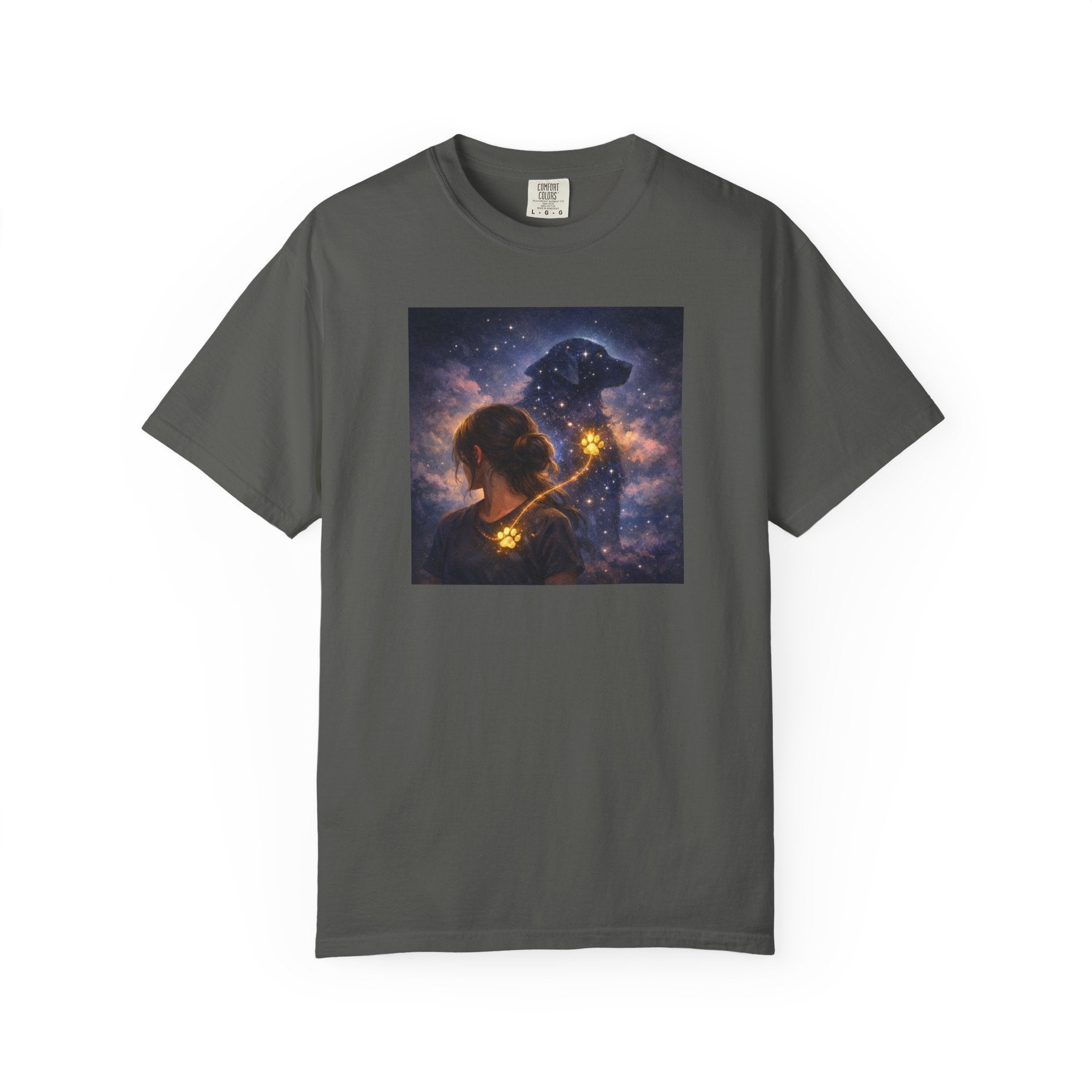 Constellation Lovers T-Shirt — Cosmic Couple Art Tee (Starry Night Embrace)