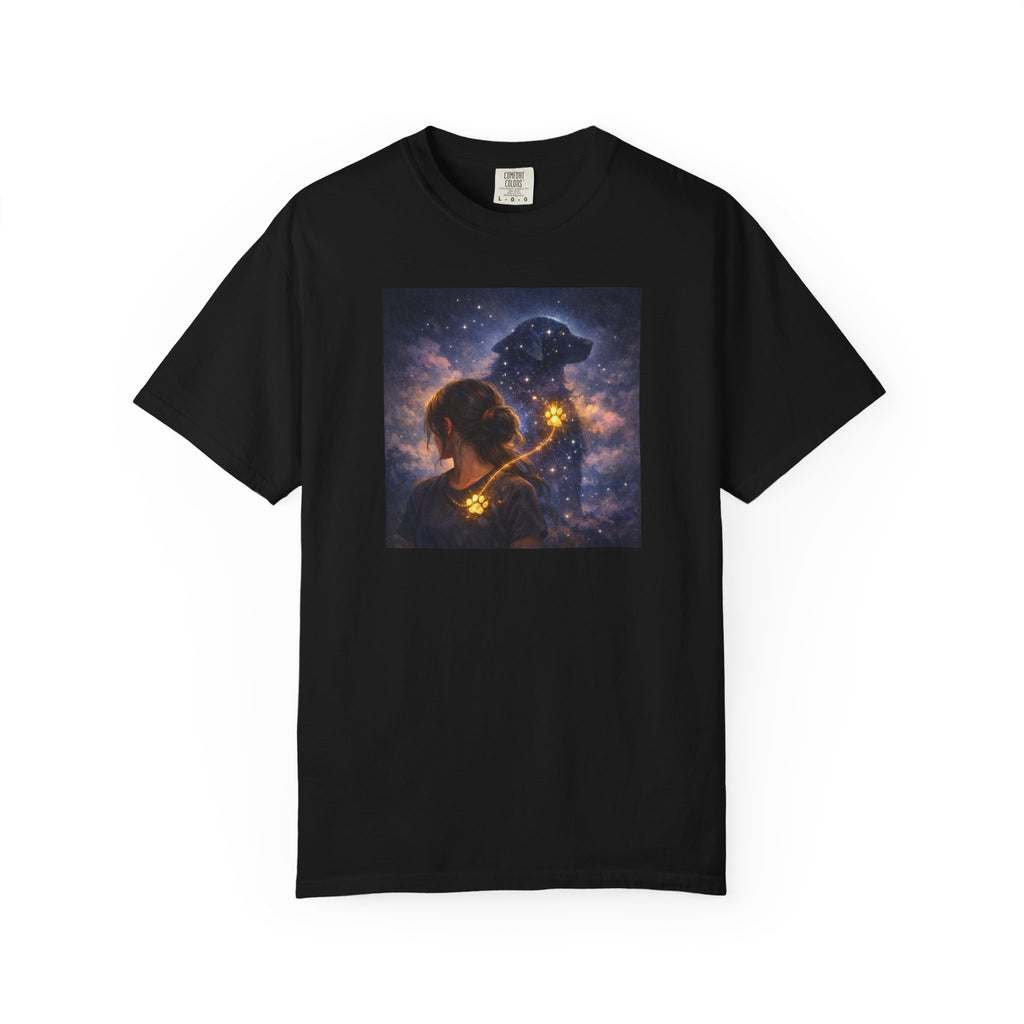 Constellation Lovers T-Shirt — Cosmic Couple Art Tee (Starry Night Embrace)