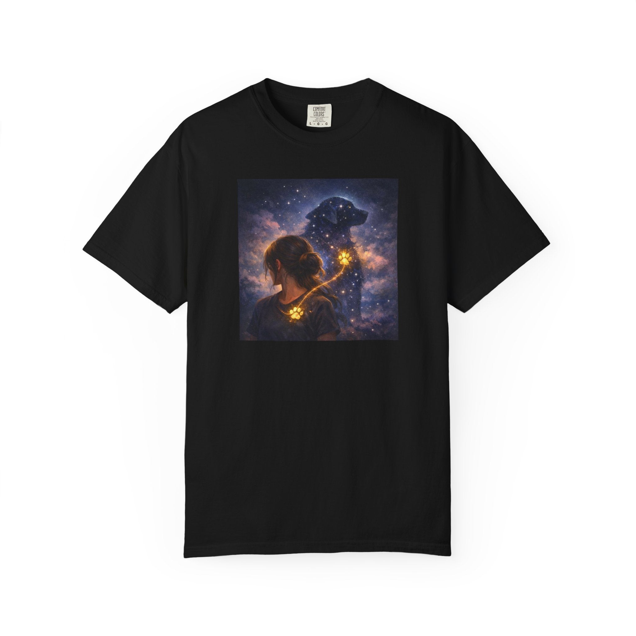 Constellation Lovers T-Shirt — Cosmic Couple Art Tee (Starry Night Embrace)