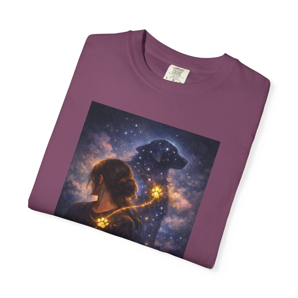 Constellation Lovers T-Shirt — Cosmic Couple Art Tee (Starry Night Embrace)