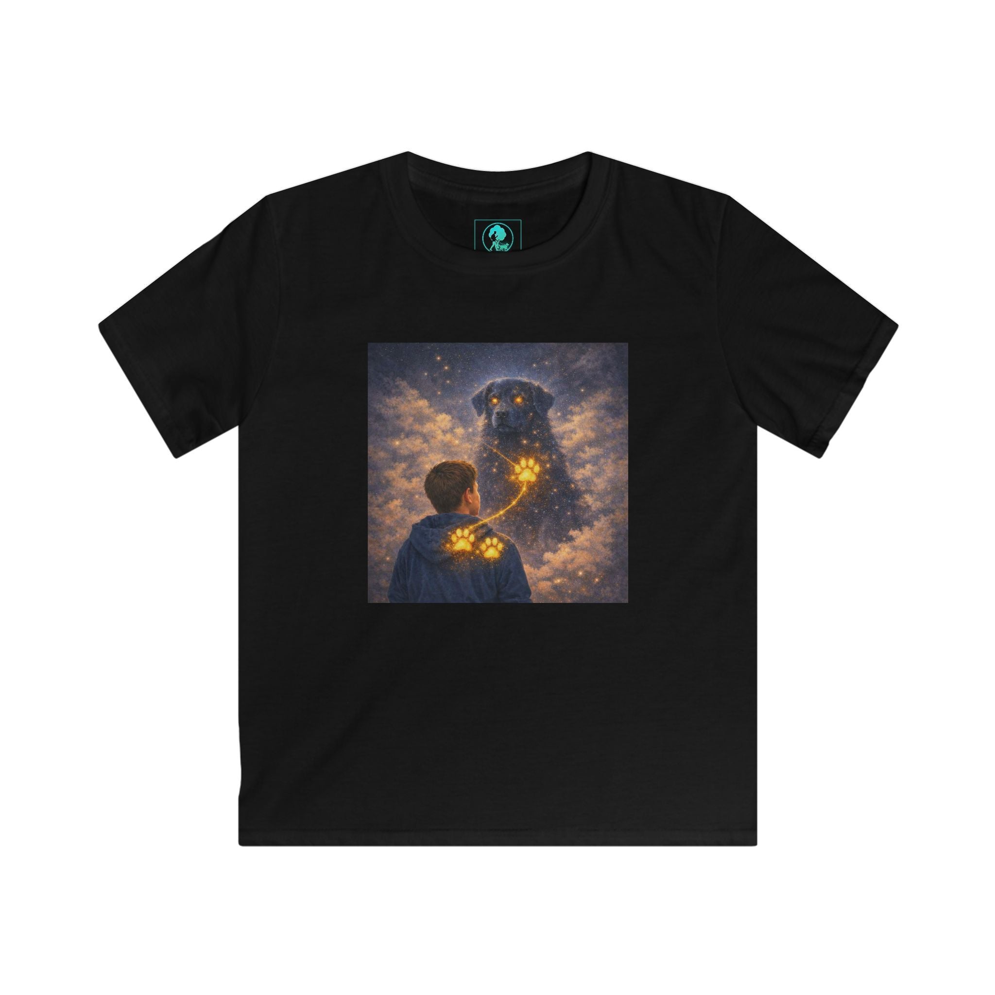 Kids Cosmic Dog Tee — Starry Night Pet Bond Youth T-Shirt