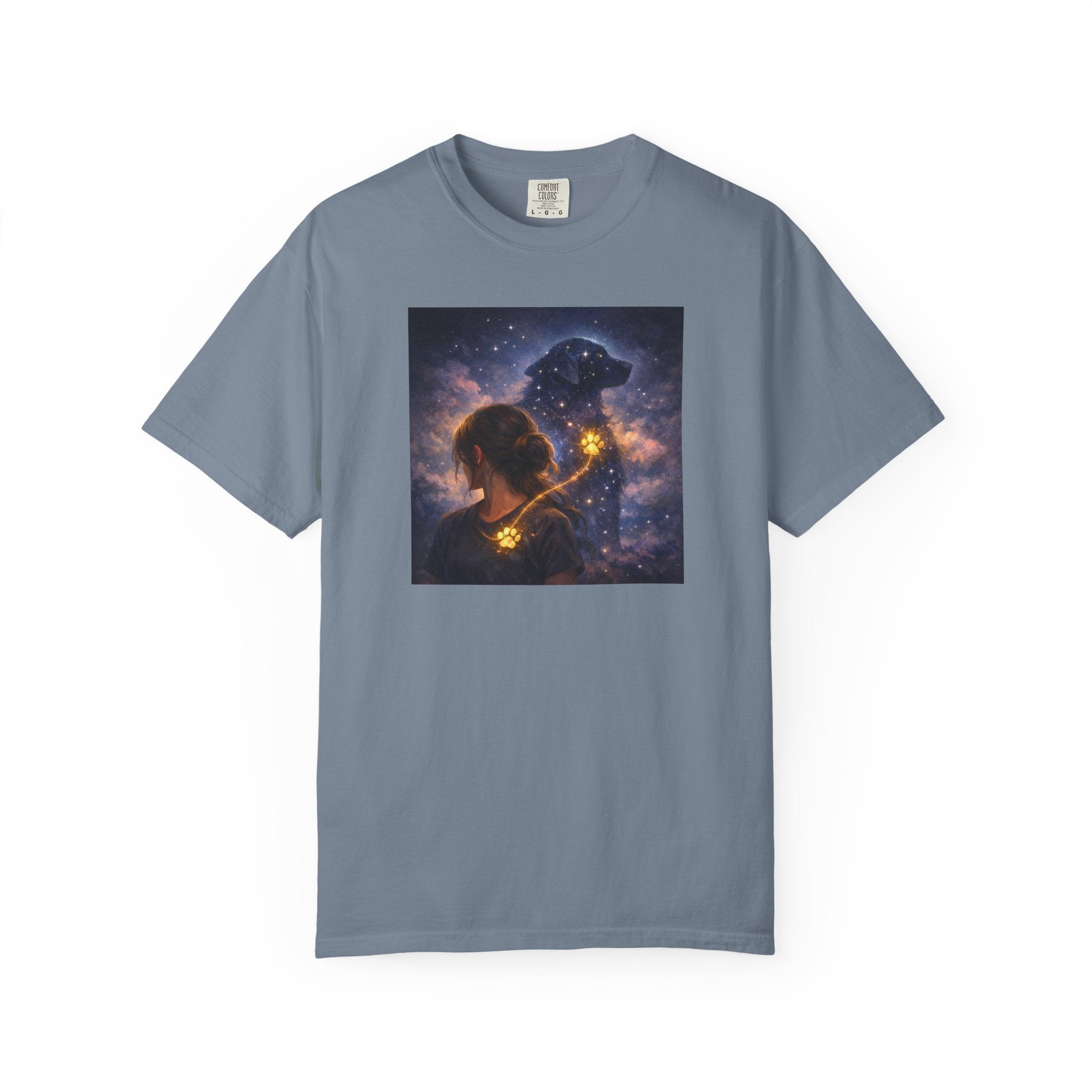 Constellation Lovers T-Shirt — Cosmic Couple Art Tee (Starry Night Embrace)