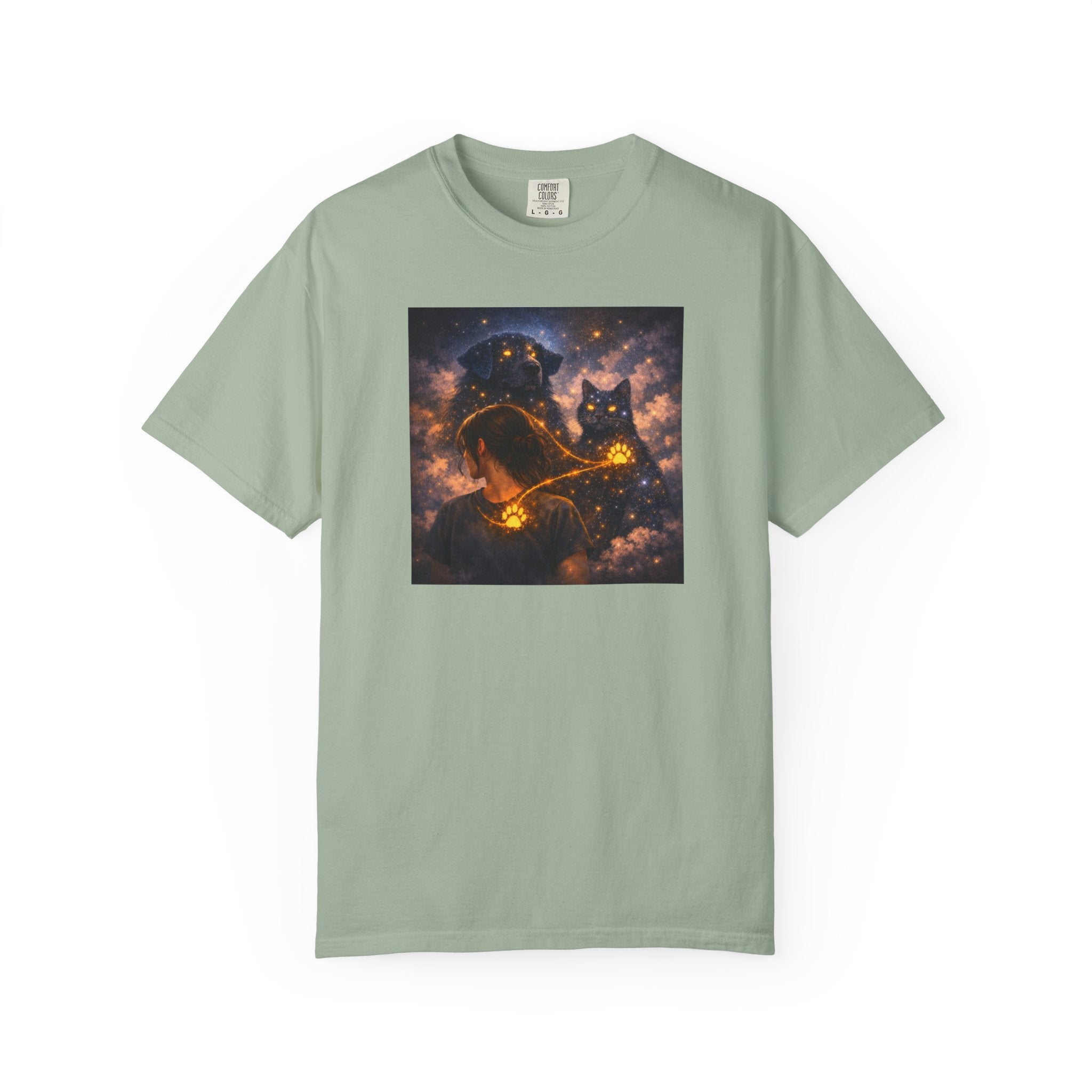 Galaxy Cats T-Shirt — Glowing Cosmic Cat Duo Graphic Tee